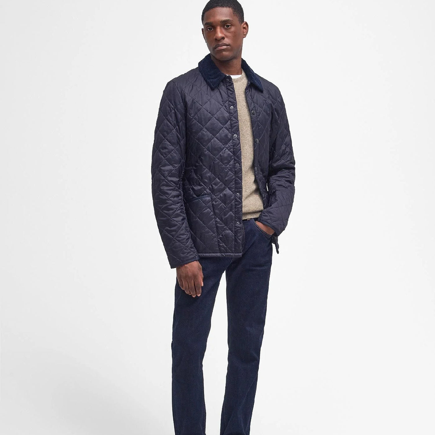 Barbour Heritage Liddesdale Quilted Jacket Navy#Color_Navy