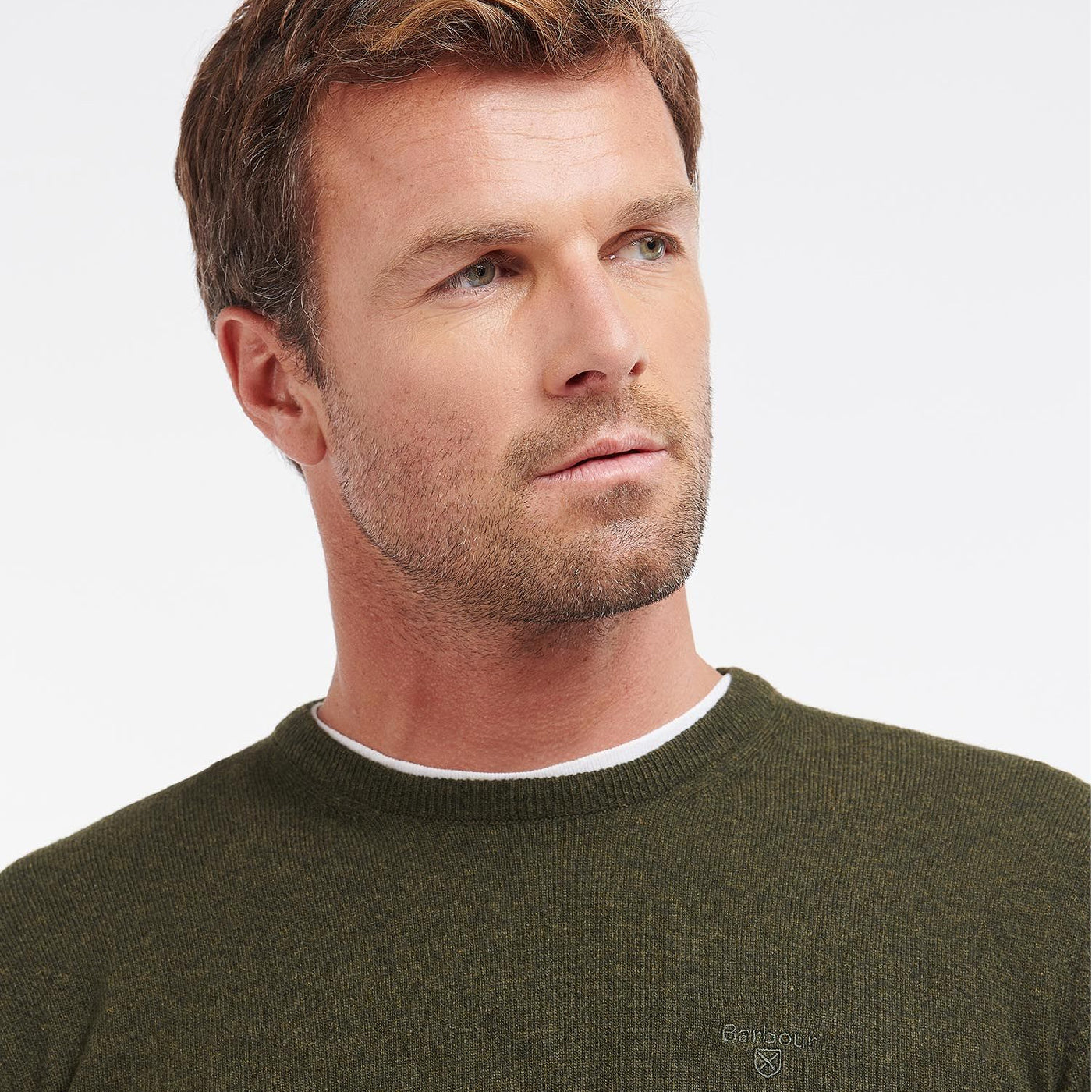 Barbour Ess Lwool Crew Seaweed#Color_Seaweed