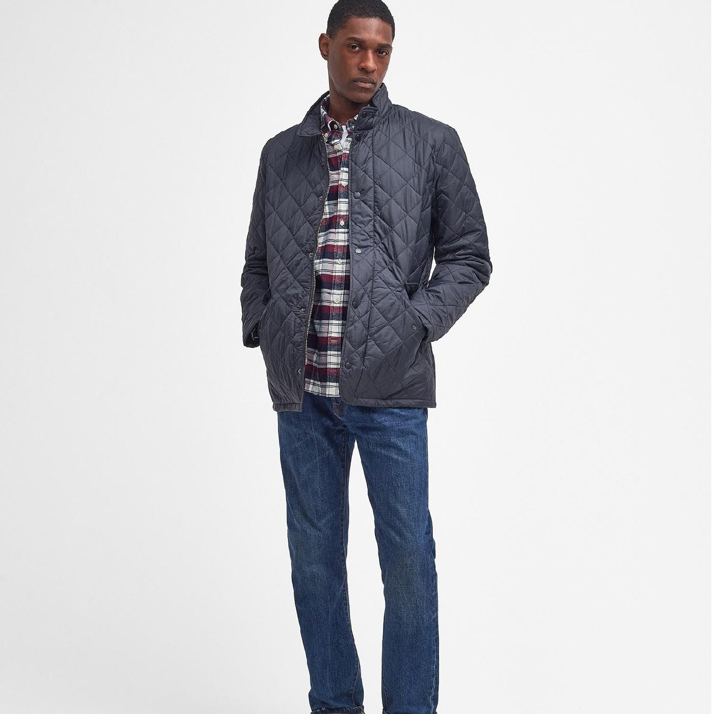 Barbour Flyweight Chelsea Quilt Navy#Color_Navy