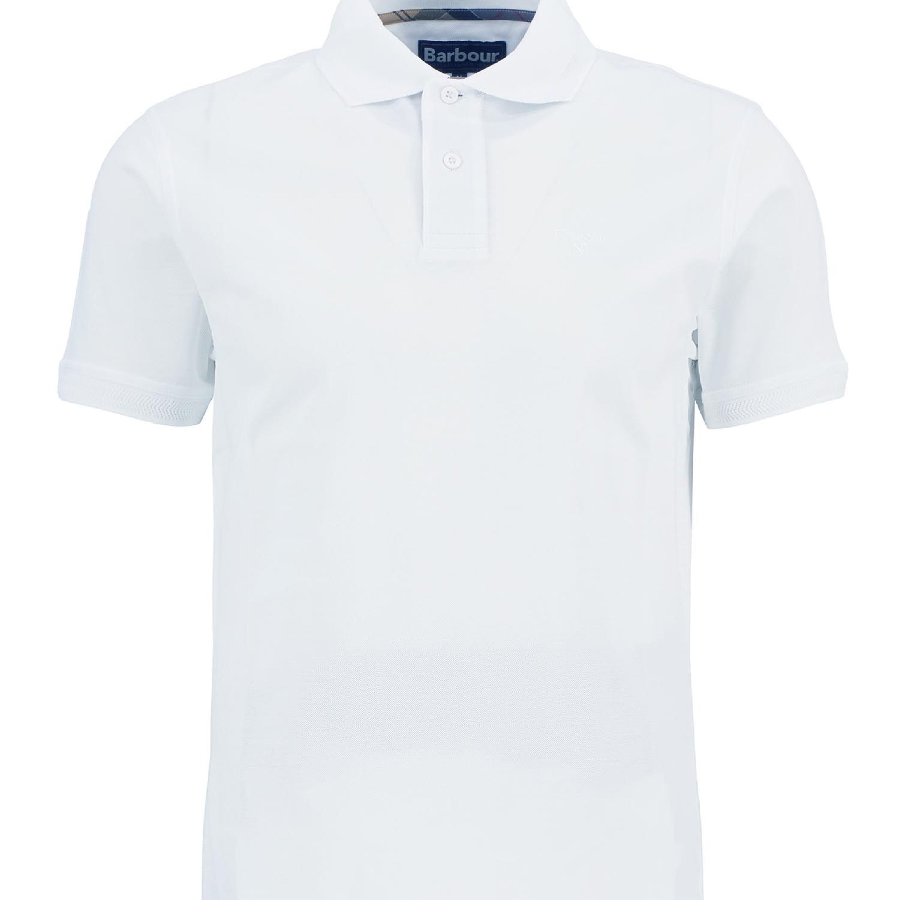 Premium Tartan Pique Polo Shirt White#Color_White