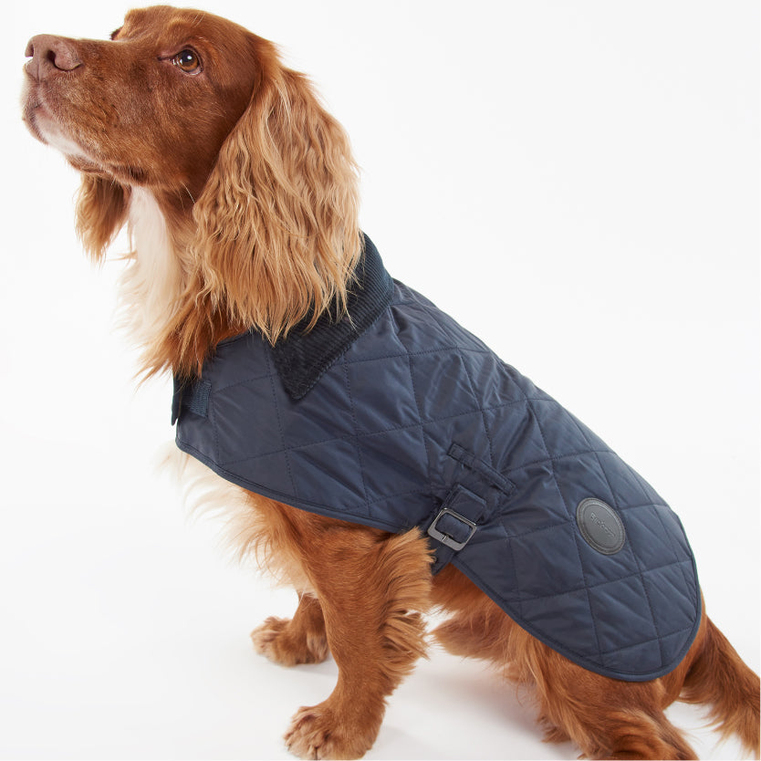 Quilted Dog Coat Navy#Color_Navy