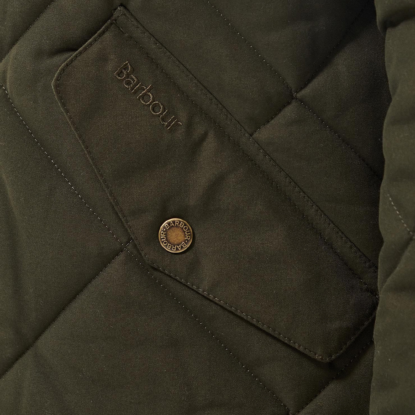 Barbour Win Chelsea Quilt Dark Olive#Color_Dark Olive