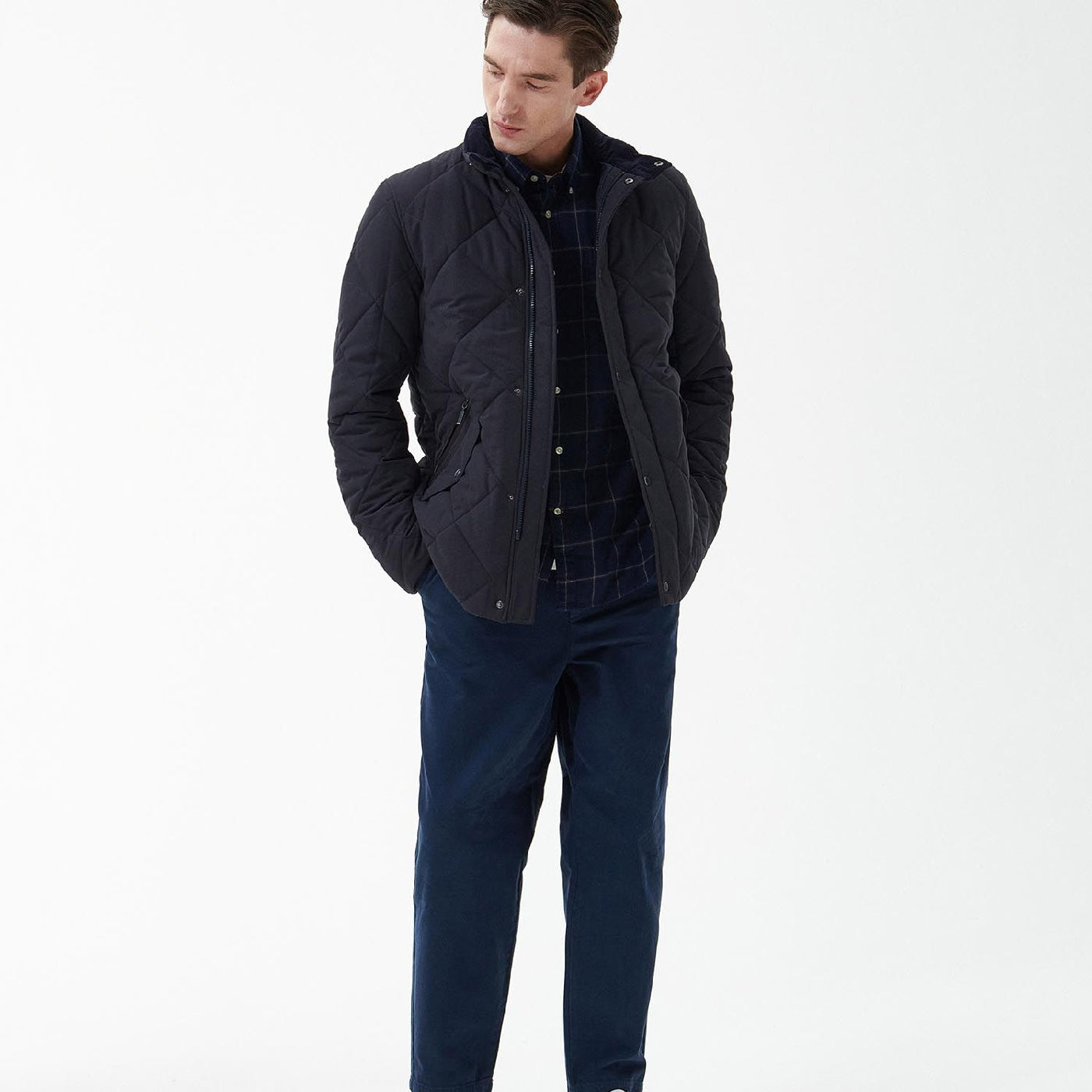 Barbour Win Chelsea Quilt Navy#Color_Navy