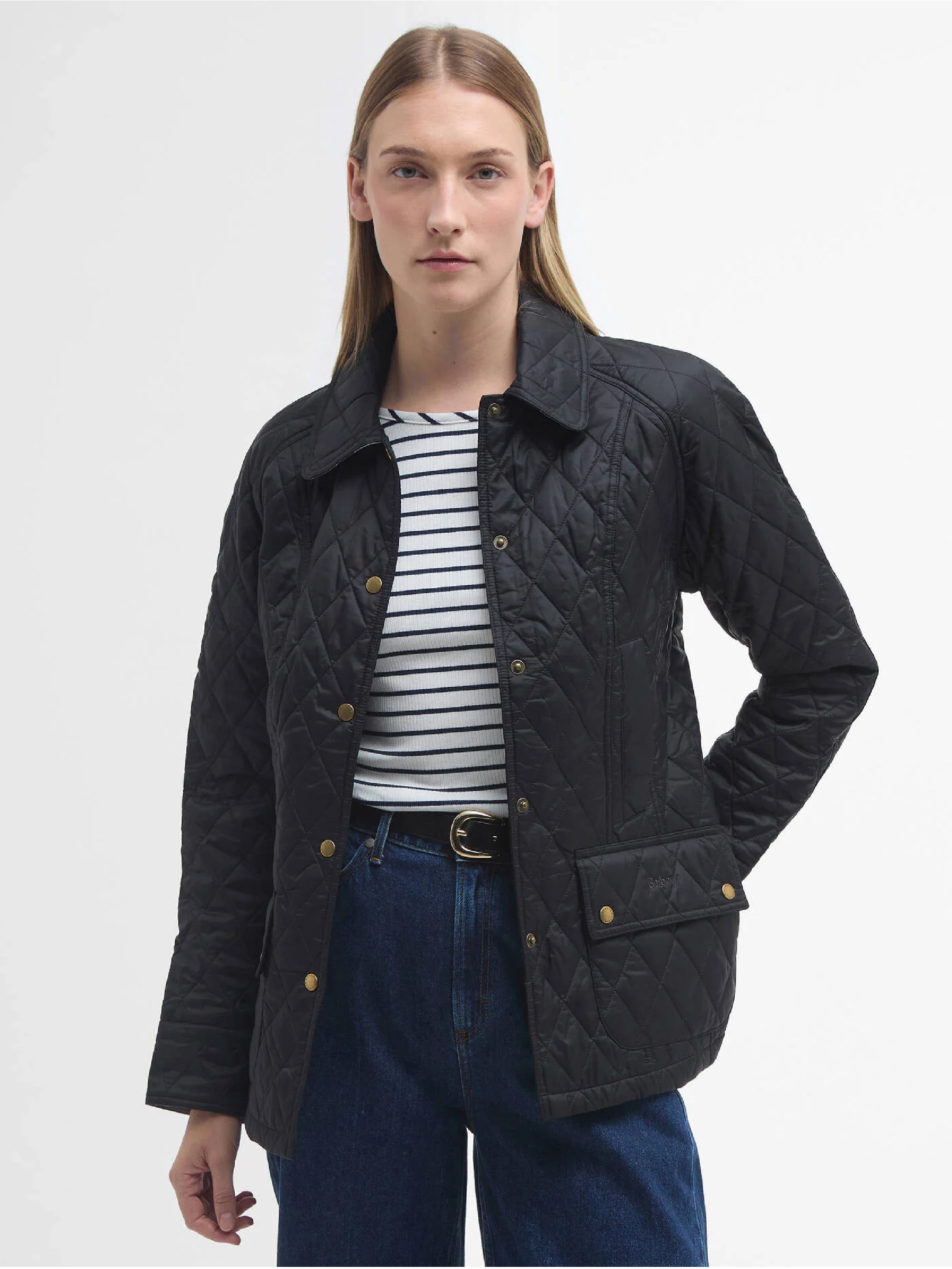 Barbour Beadnell Quilt Black#Color_Black