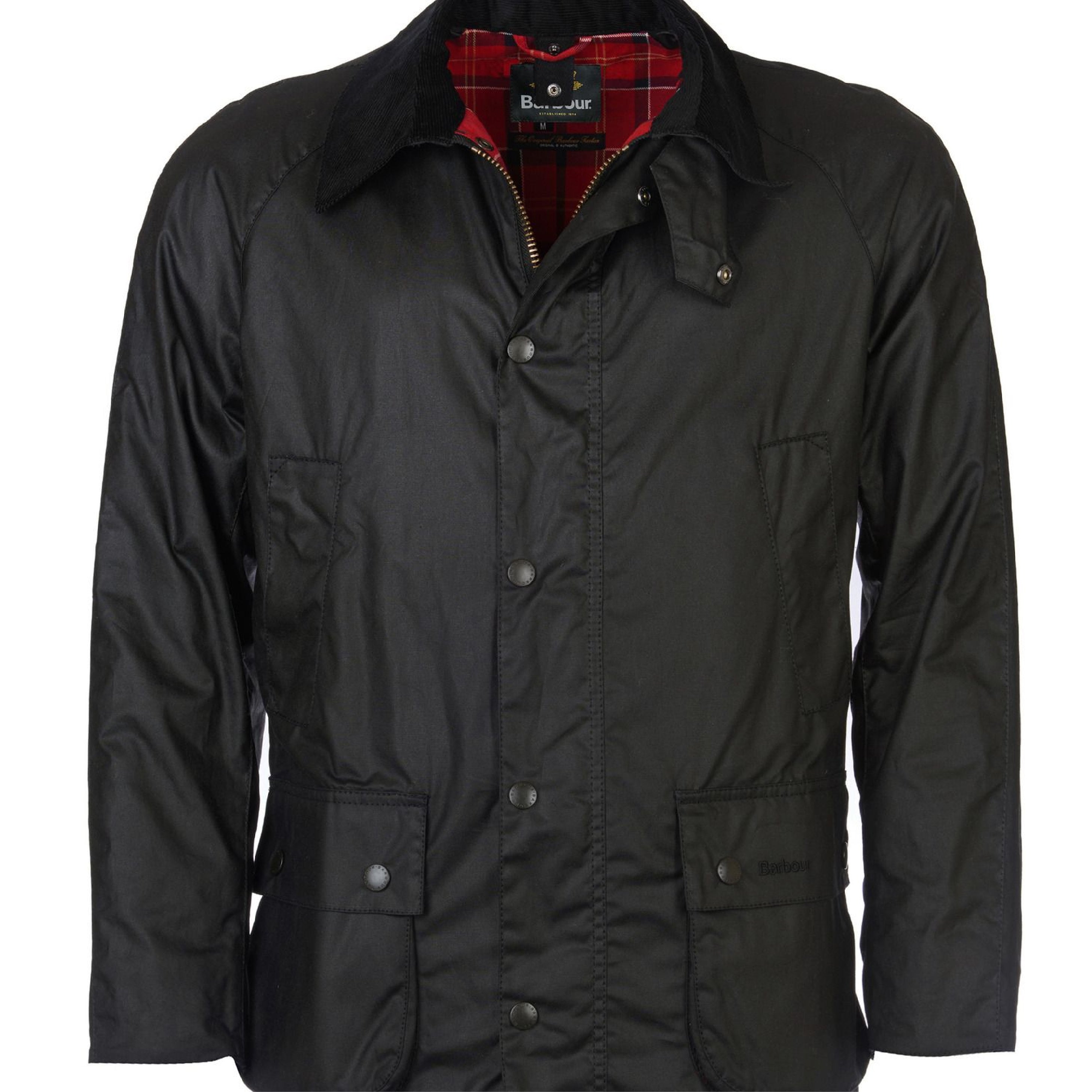 Barbour Ashby Wax Jacket Black#Color_Black