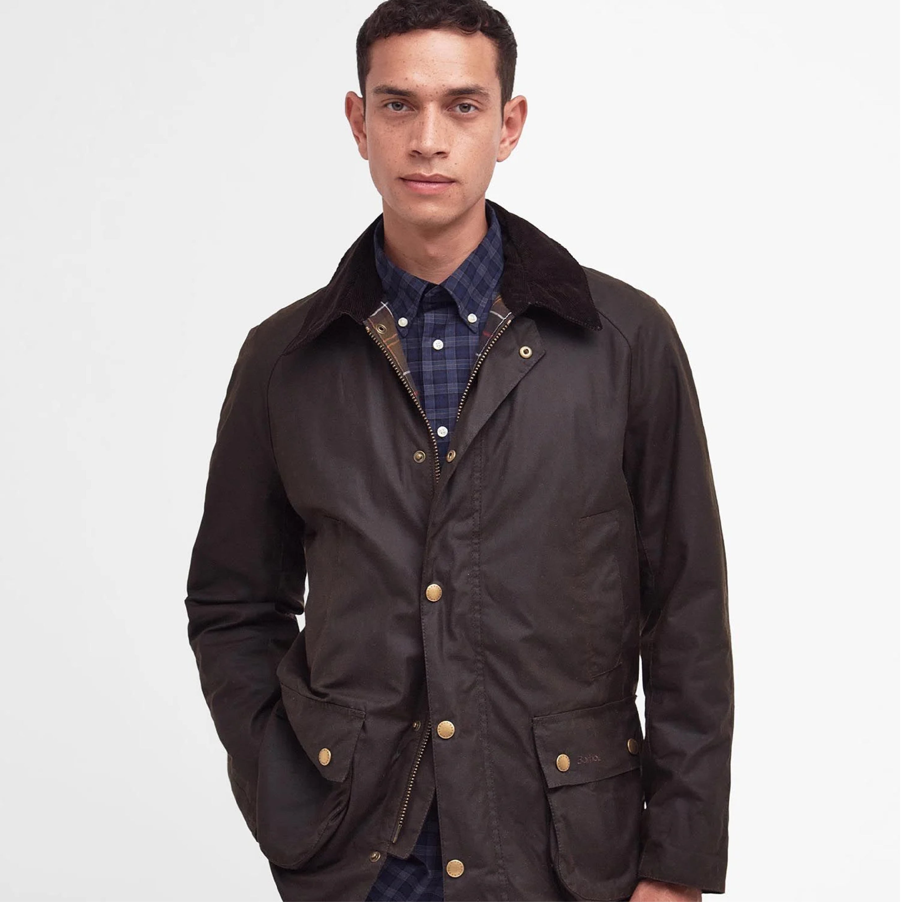 Barbour Ashby Wax Jacket Olive#Color_Olive