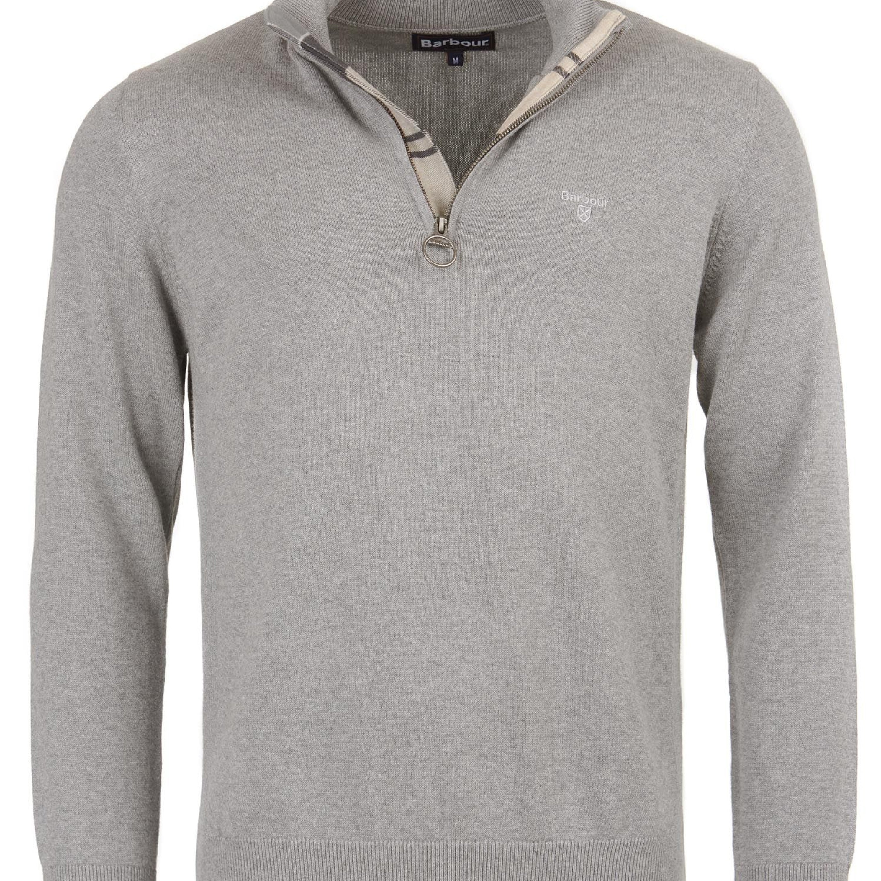 Cotton Half Zip Jumper Gray#Color_Gray