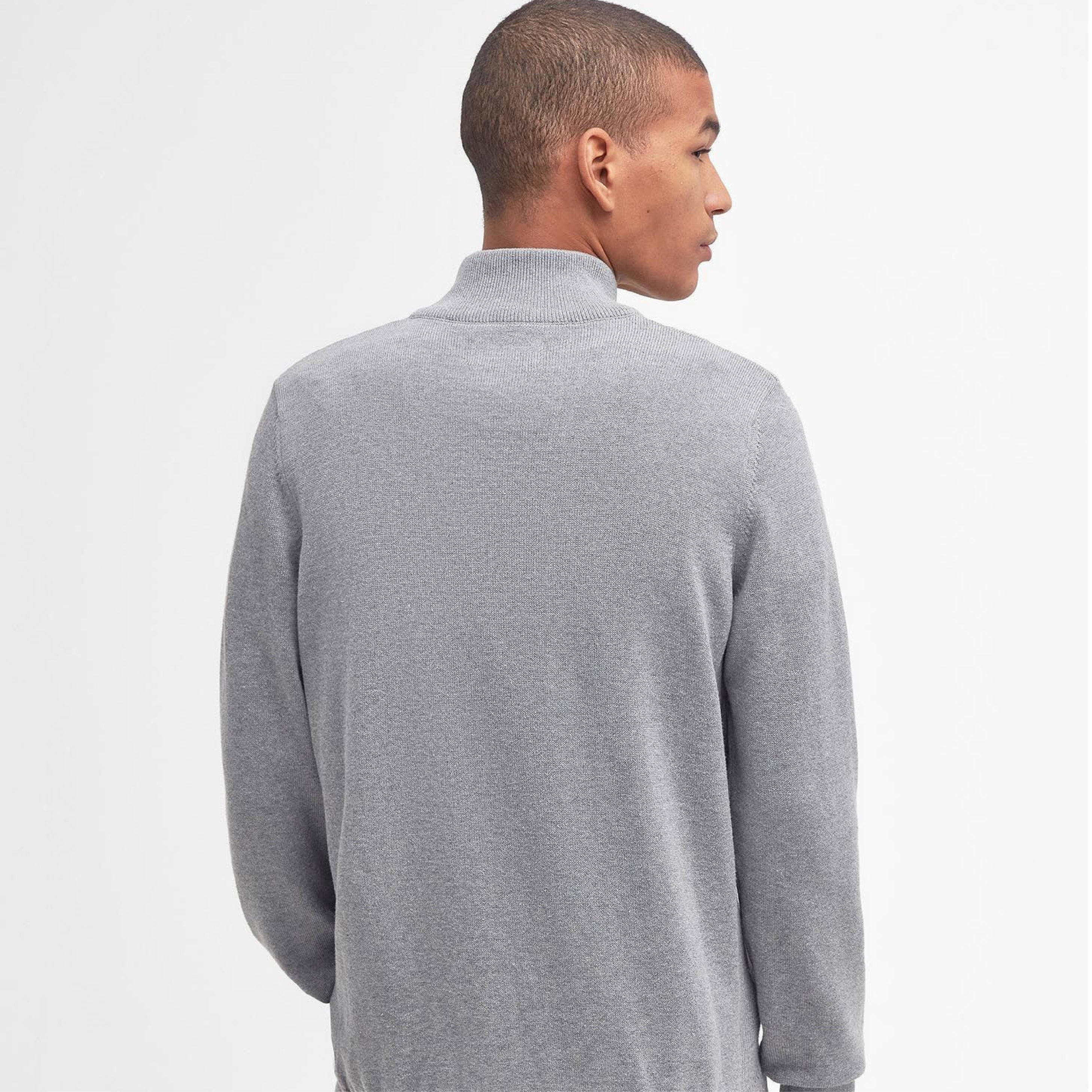 Cotton Half Zip Jumper Gray#Color_Gray