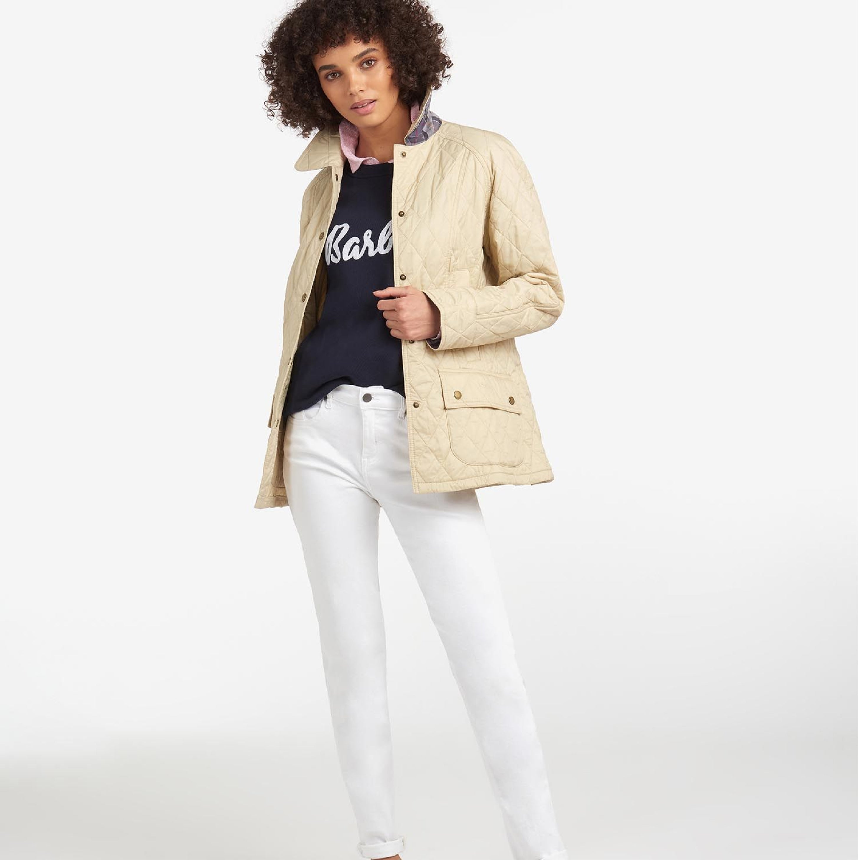 Barbour Beadnell Quilt Pearl#Color_Pearl