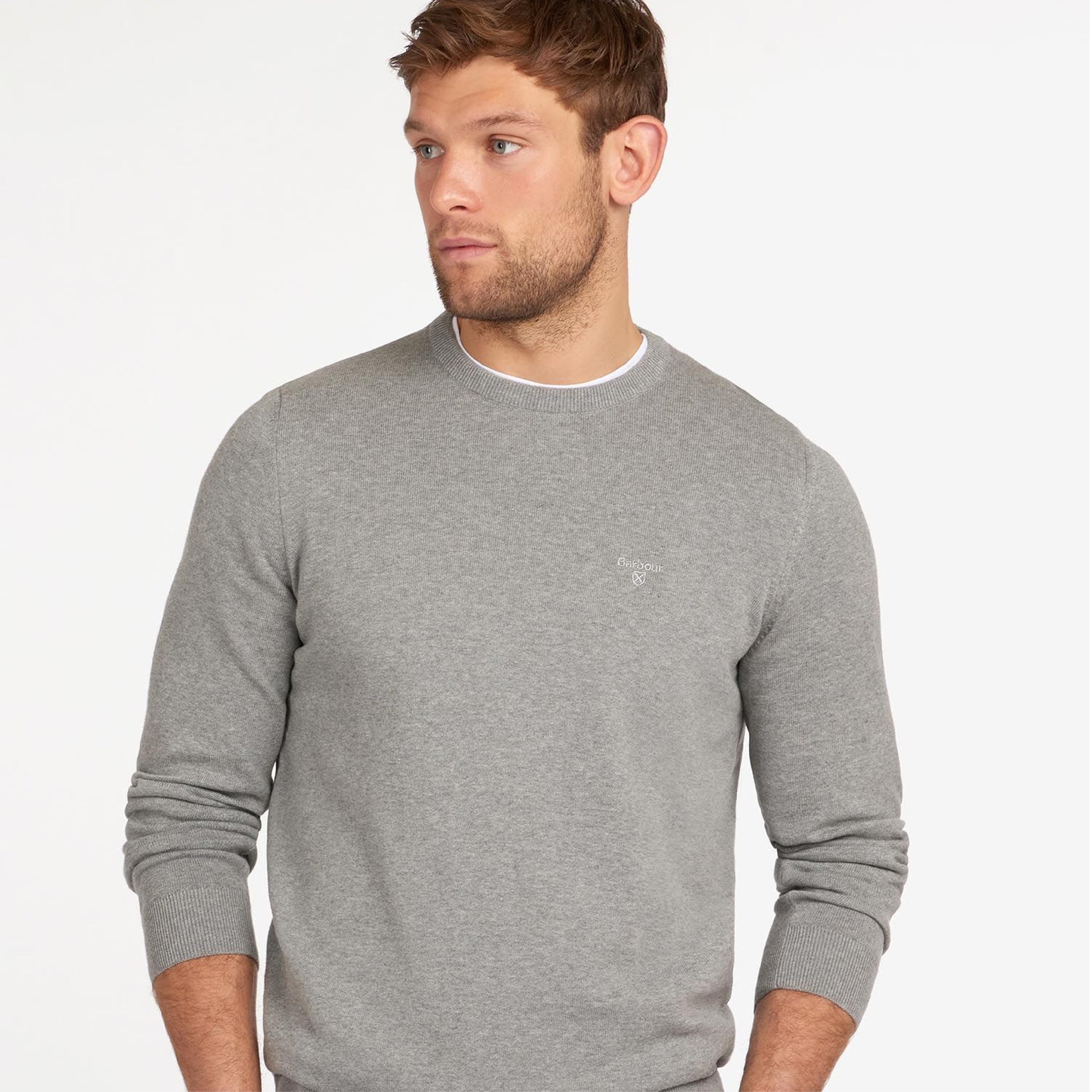 Pima Cotton Crew Neck Gray#Color_Gray