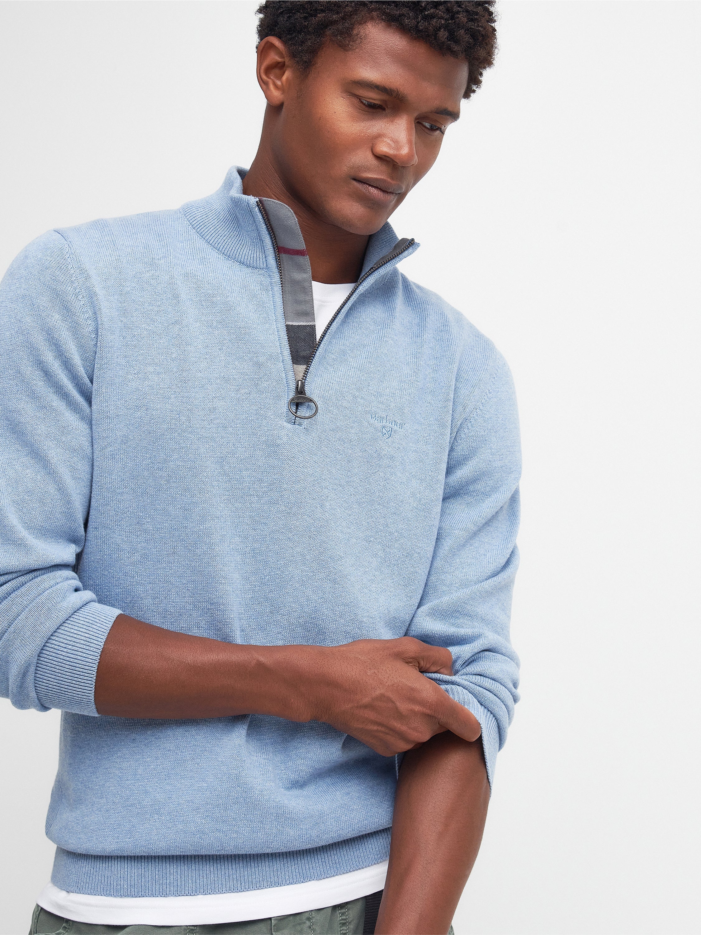 Cotton Quarter-Zip Jumper