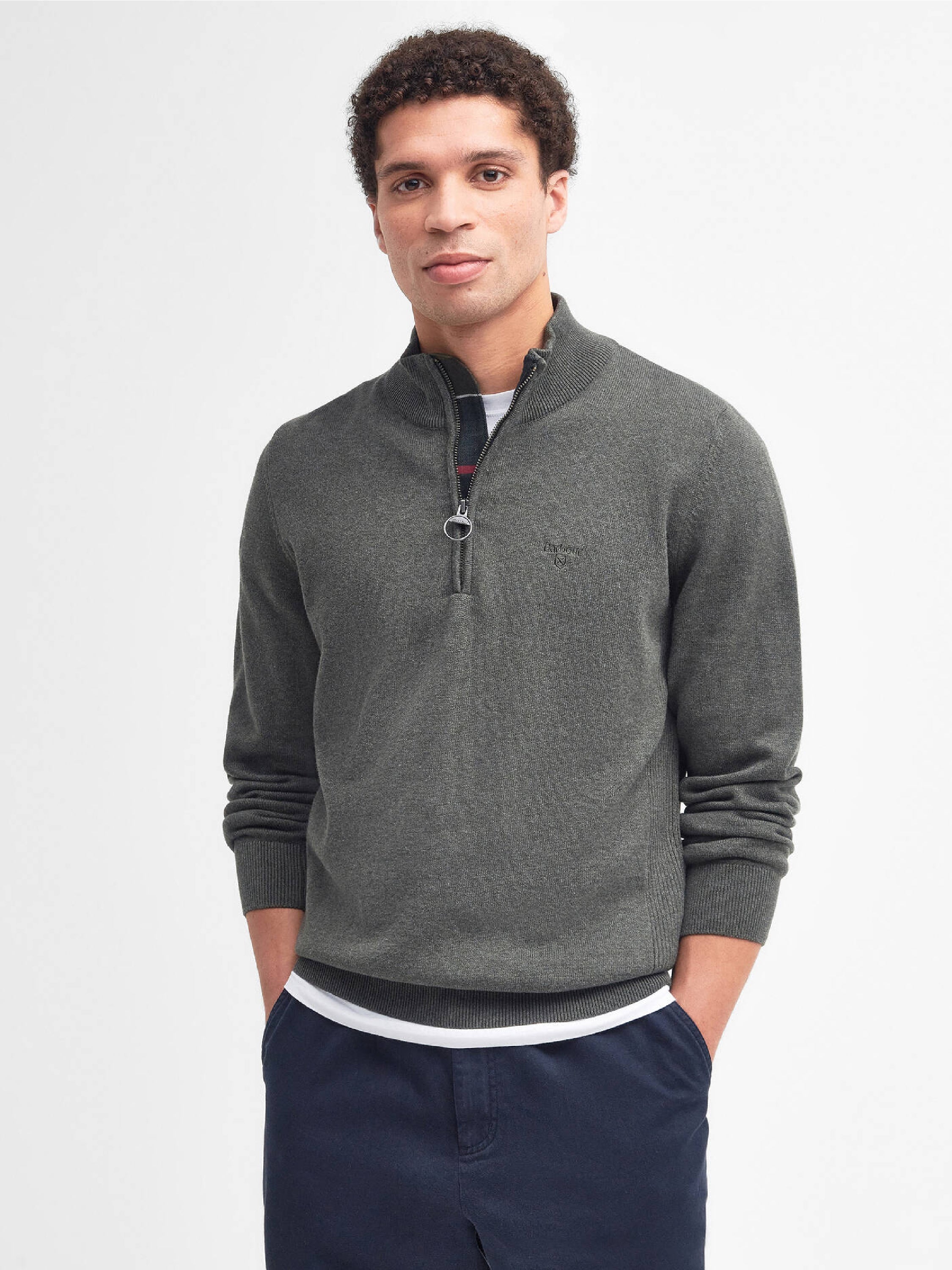 Cotton Quarter-Zip Jumper