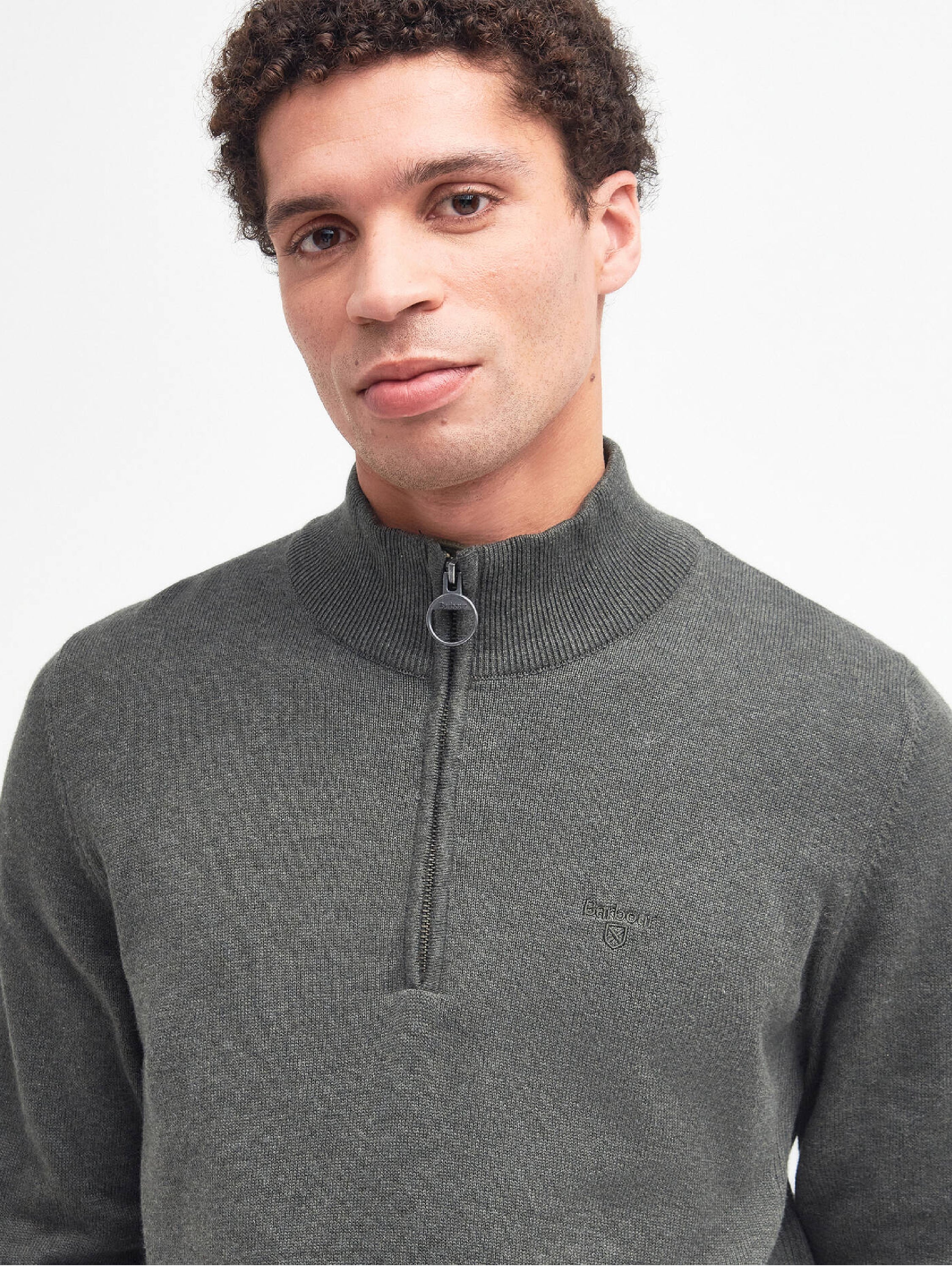 Cotton Quarter-Zip Jumper