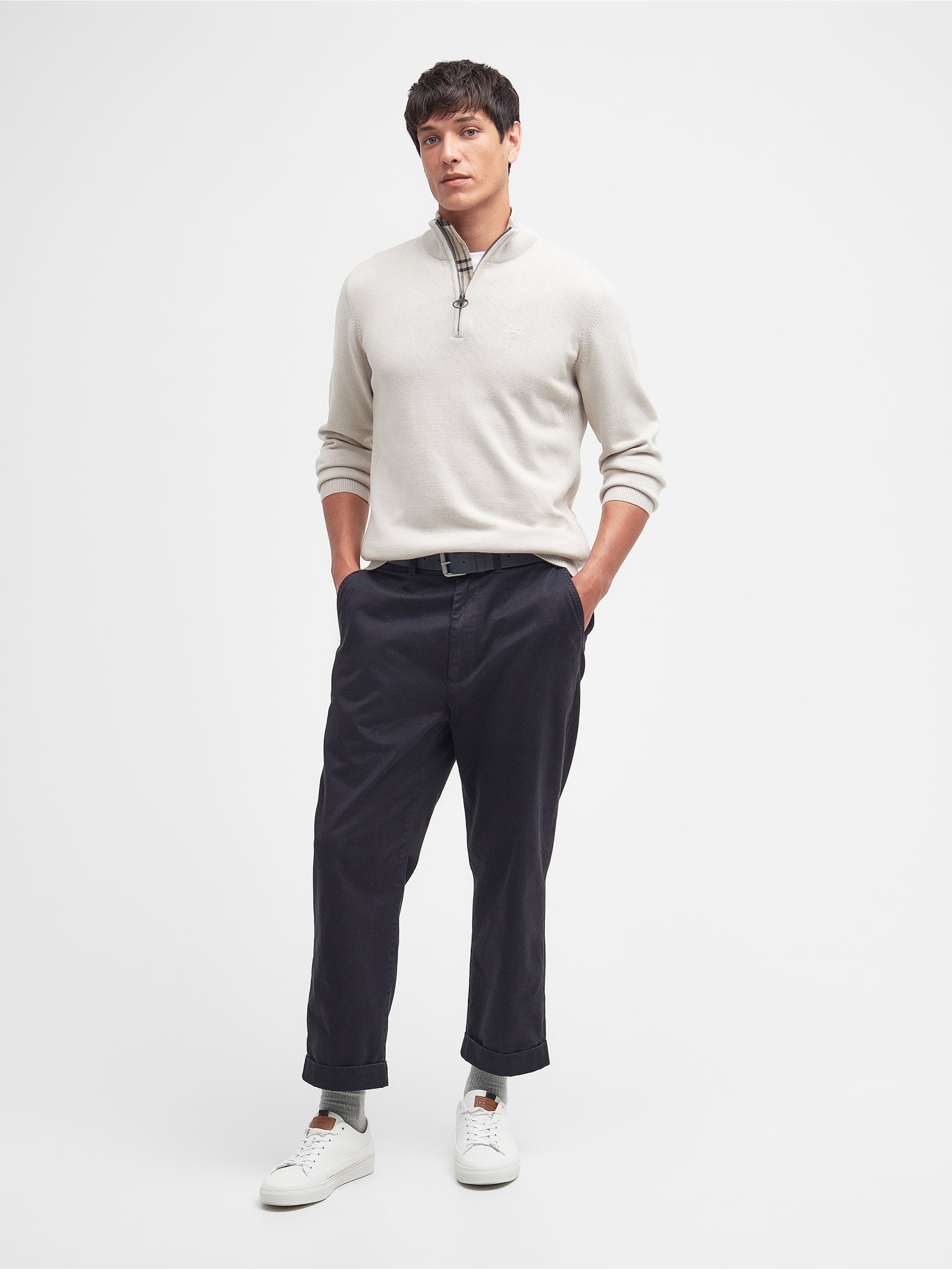 Cotton Quarter-Zip Jumper
