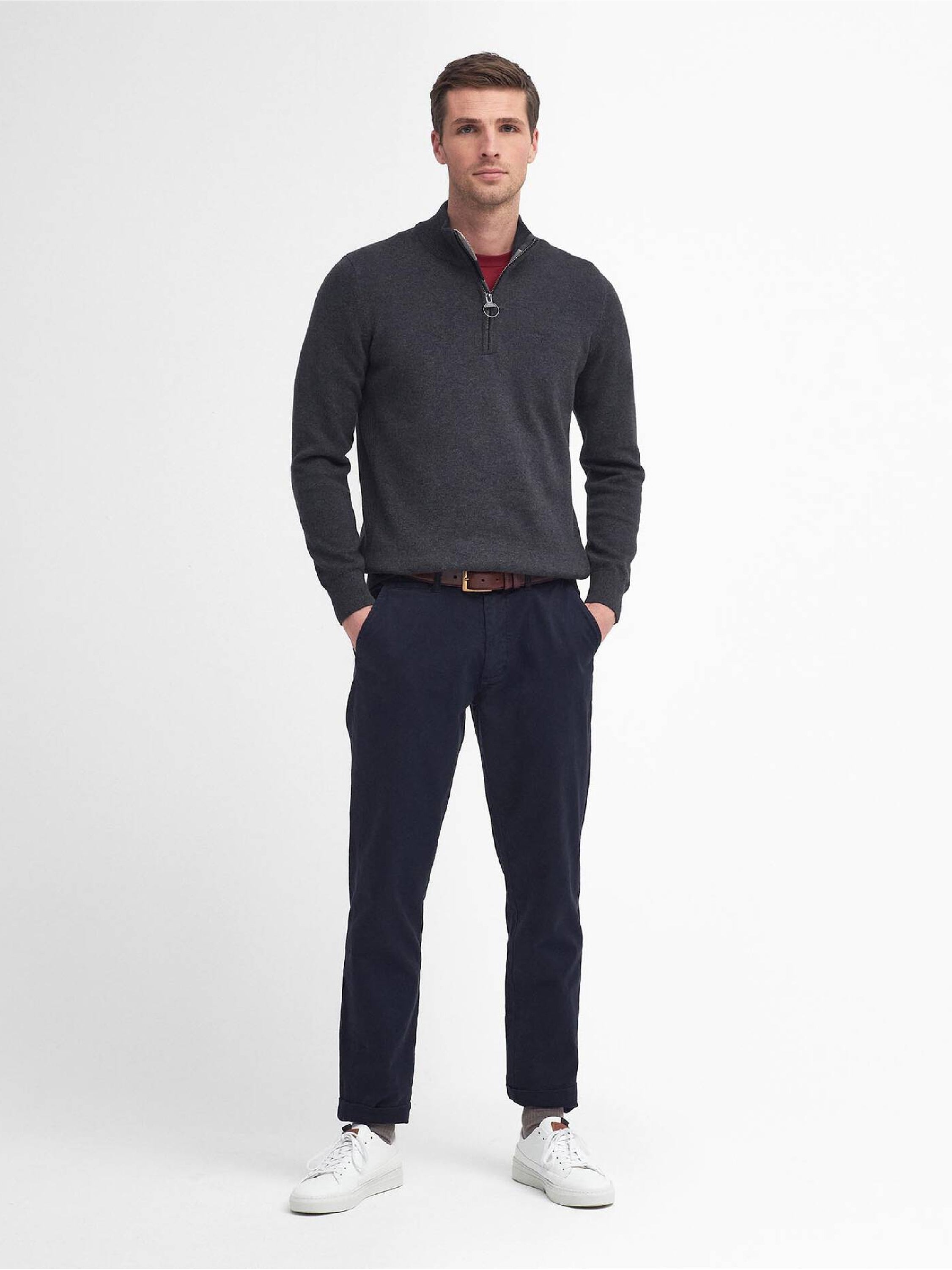 Cotton Quarter-Zip Jumper