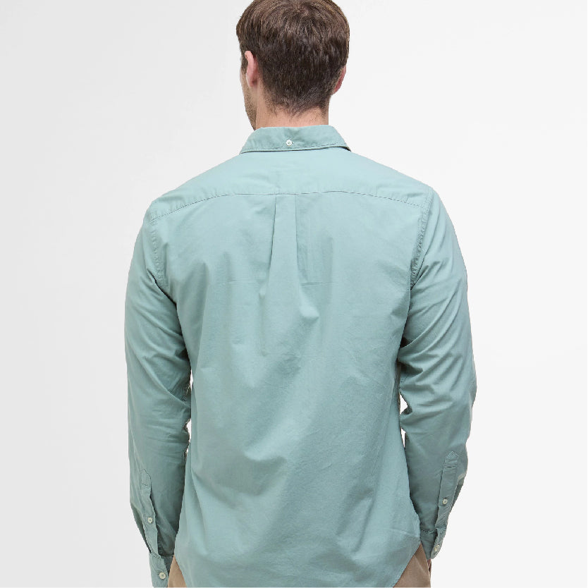 Garment Dyed Tailored Long-Sleeved Shirt Pale Apple#Color_Pale Apple