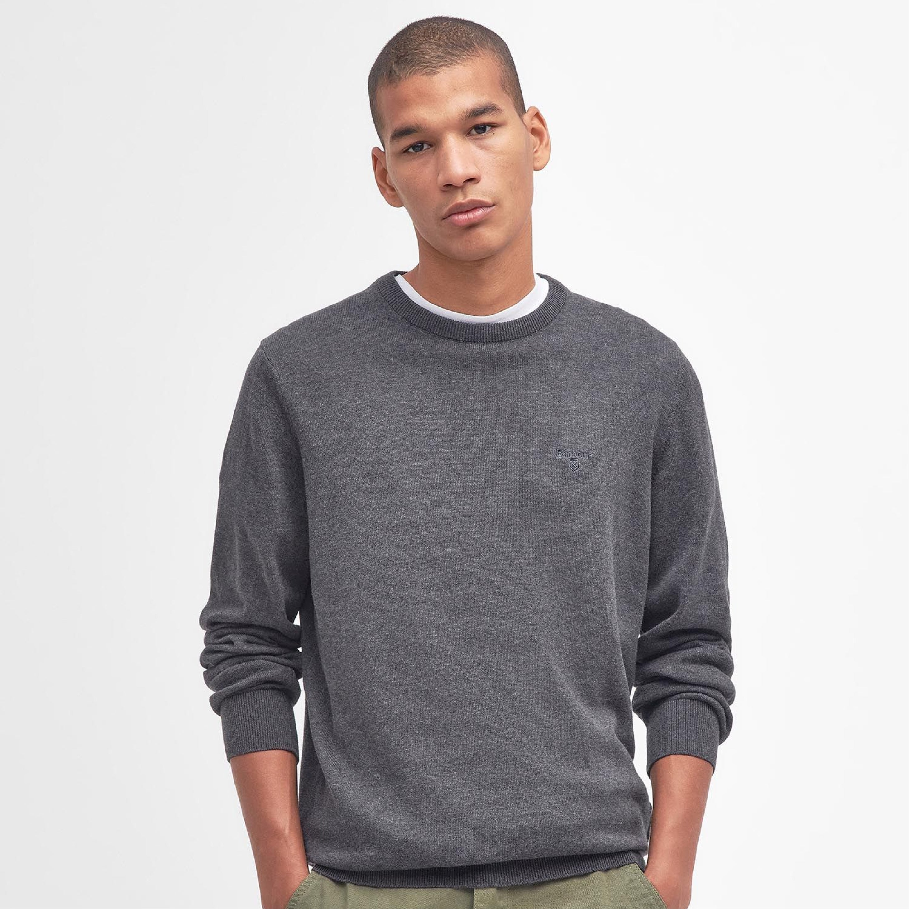 Pima Cotton Crew Neck charcoa#Color_charcoa
