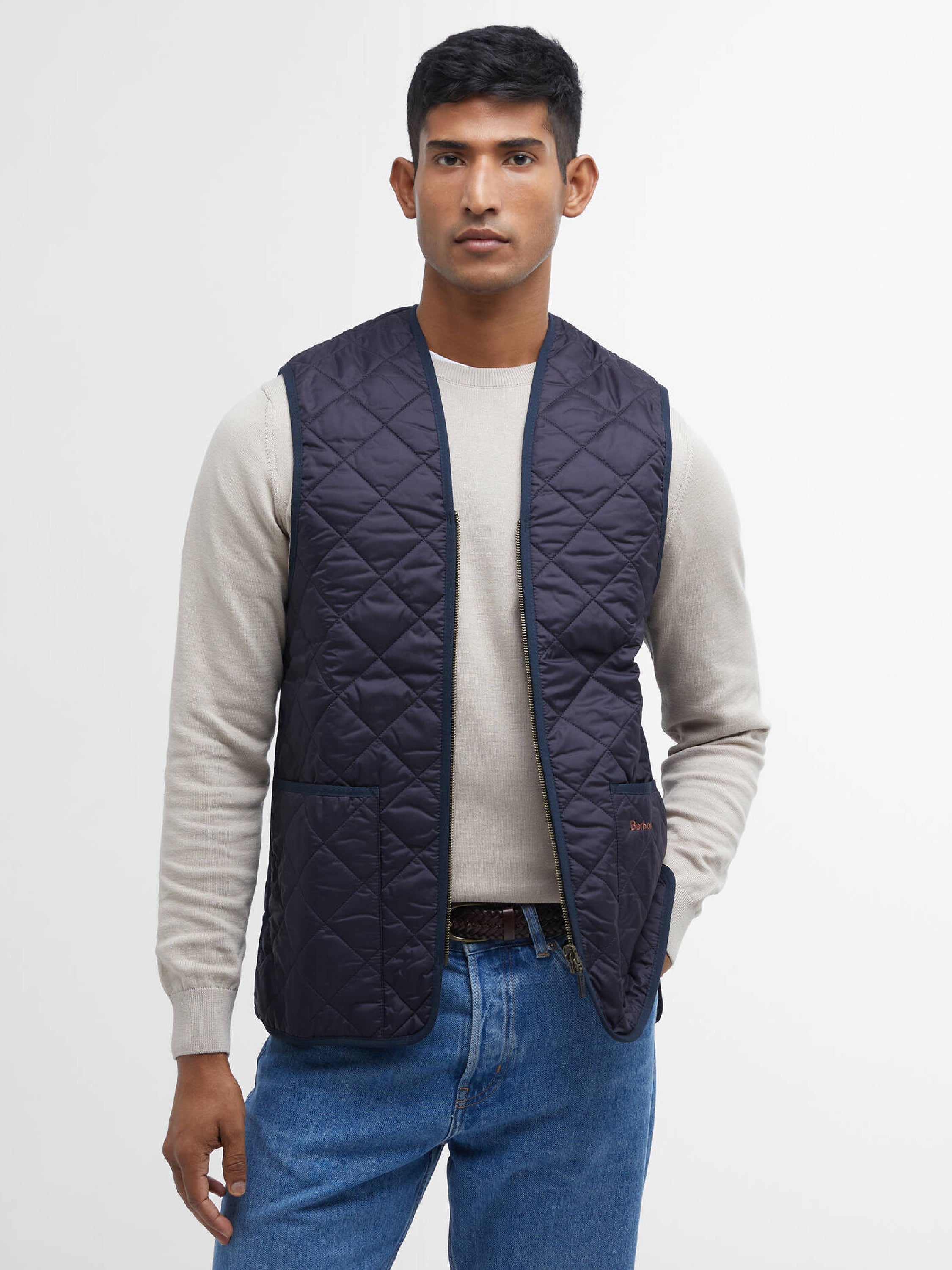 Quilted Zip-In Liner Navy#Color_Navy