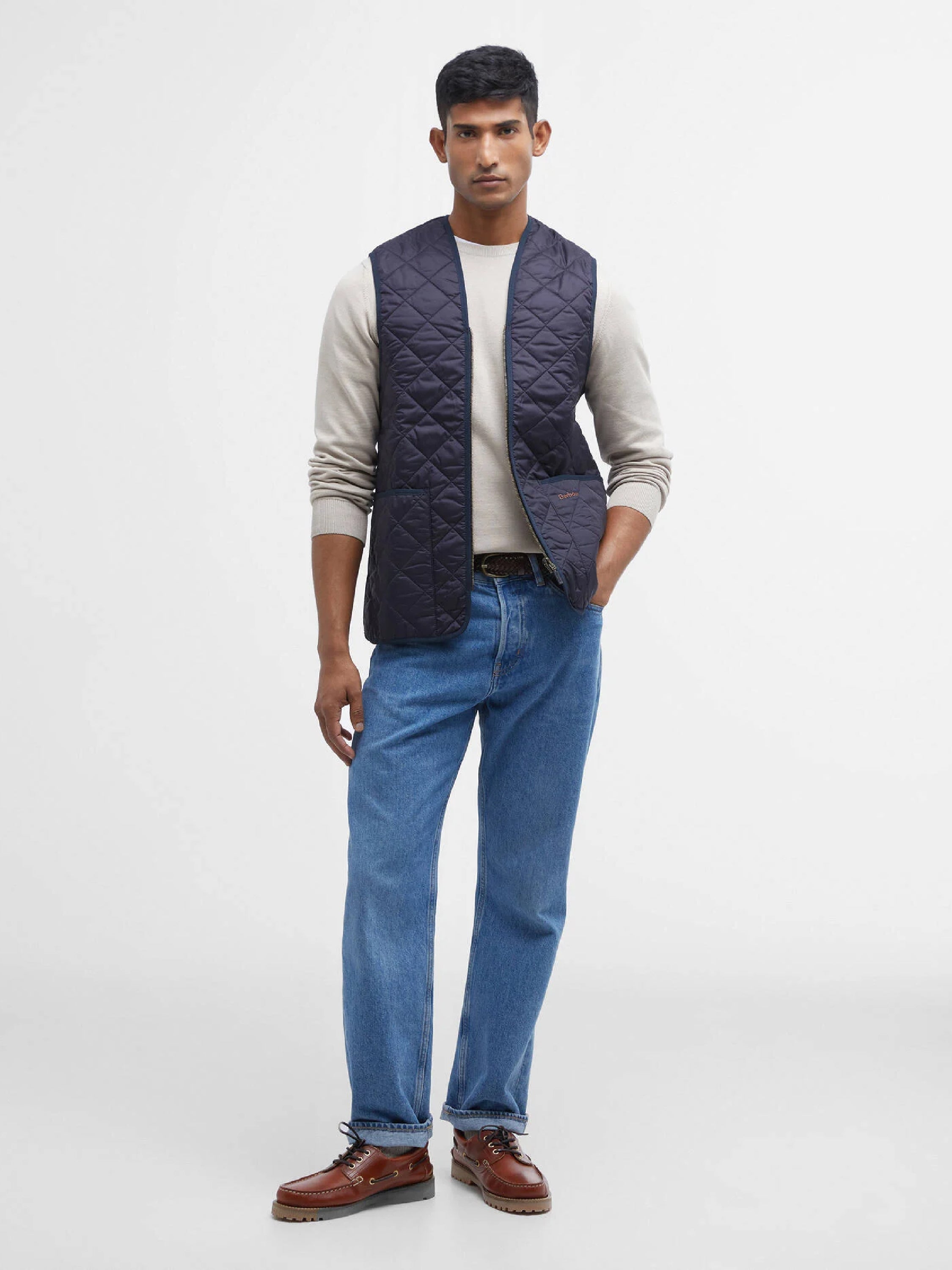 Quilted Zip-In Liner Navy#Color_Navy