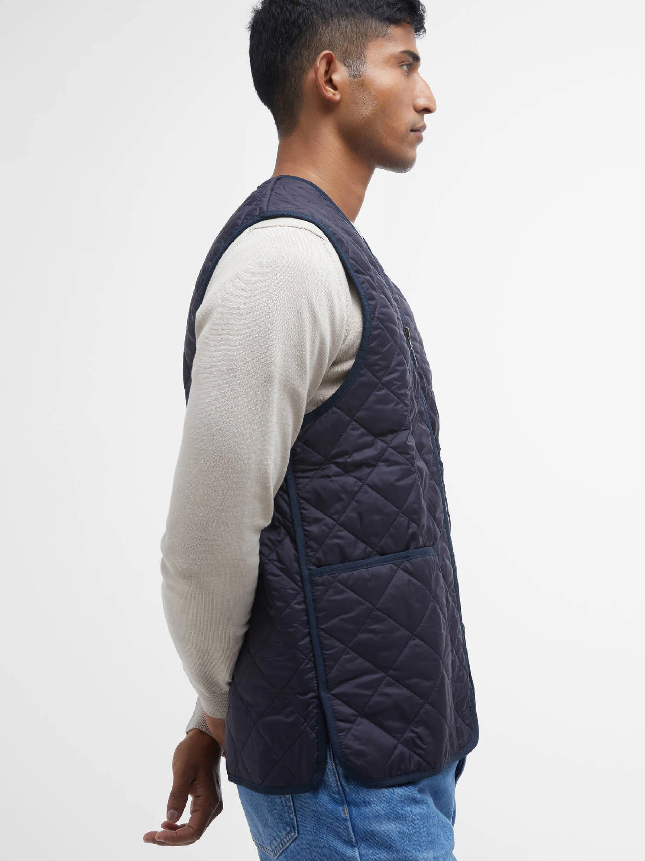 Quilted Zip-In Liner Navy#Color_Navy