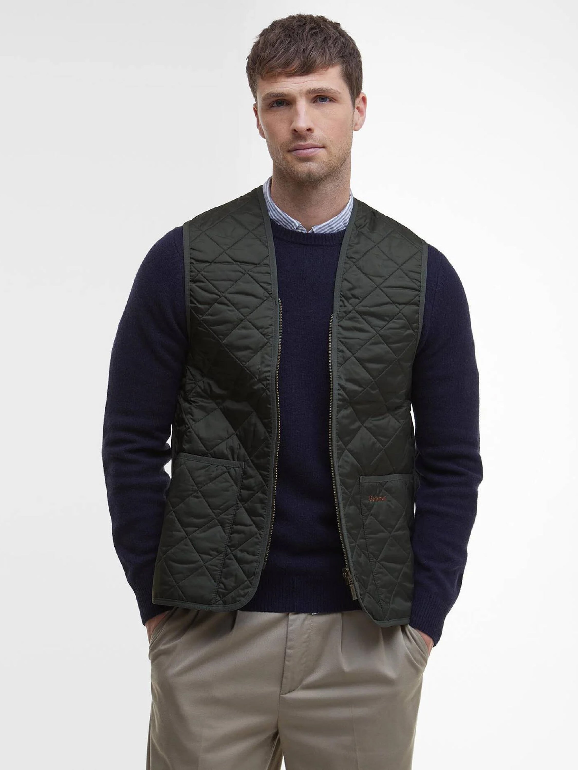 Quilted Zip-In Liner Olive#Color_Olive