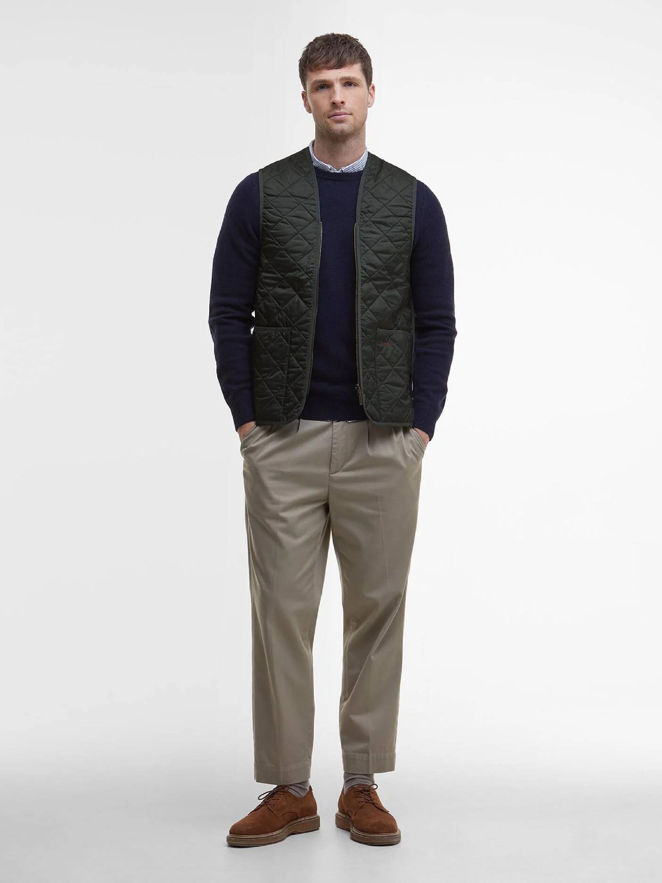 Quilted Zip-In Liner Olive#Color_Olive