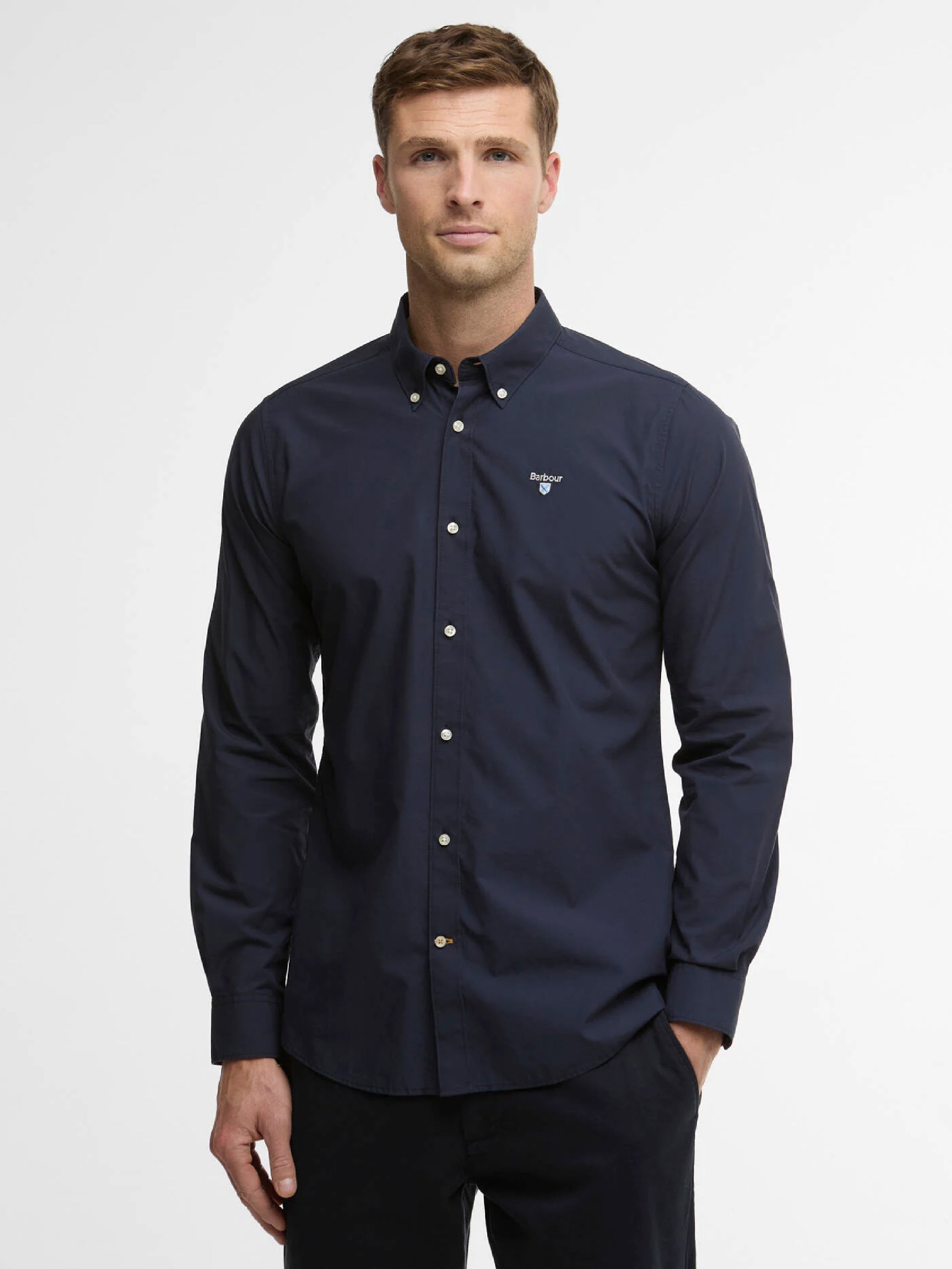 Treeport Long-Sleeved Tailored Shirt Navy#Color_Navy