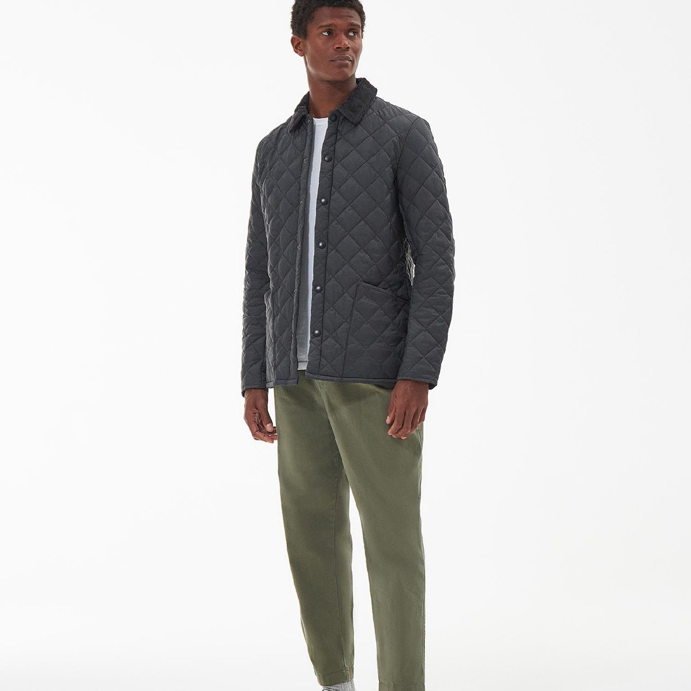 Barbour Heritage Liddesdale Quilted Jacket Charcoa#Color_Charcoa