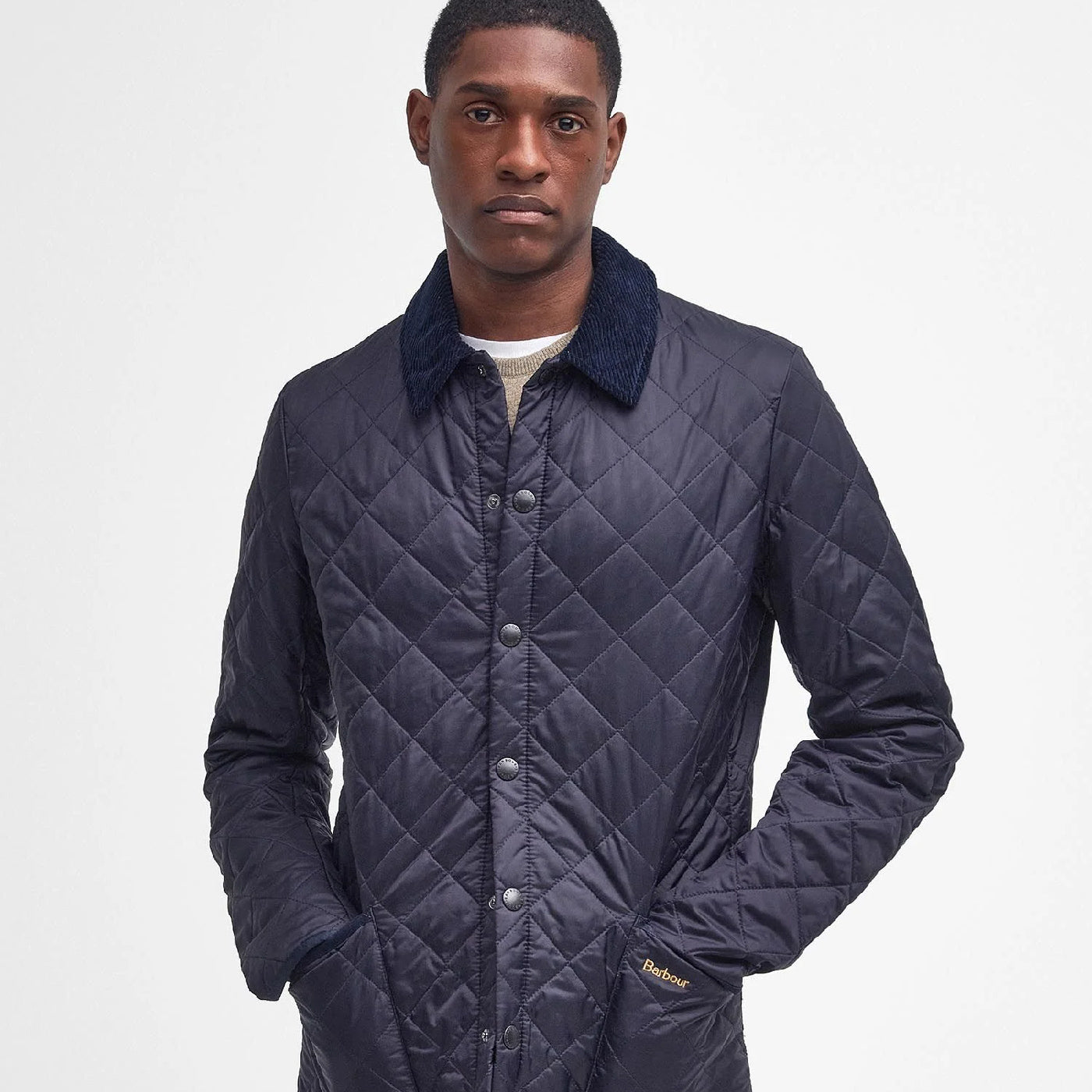 Barbour Heritage Liddesdale Quilted Jacket Navy#Color_Navy