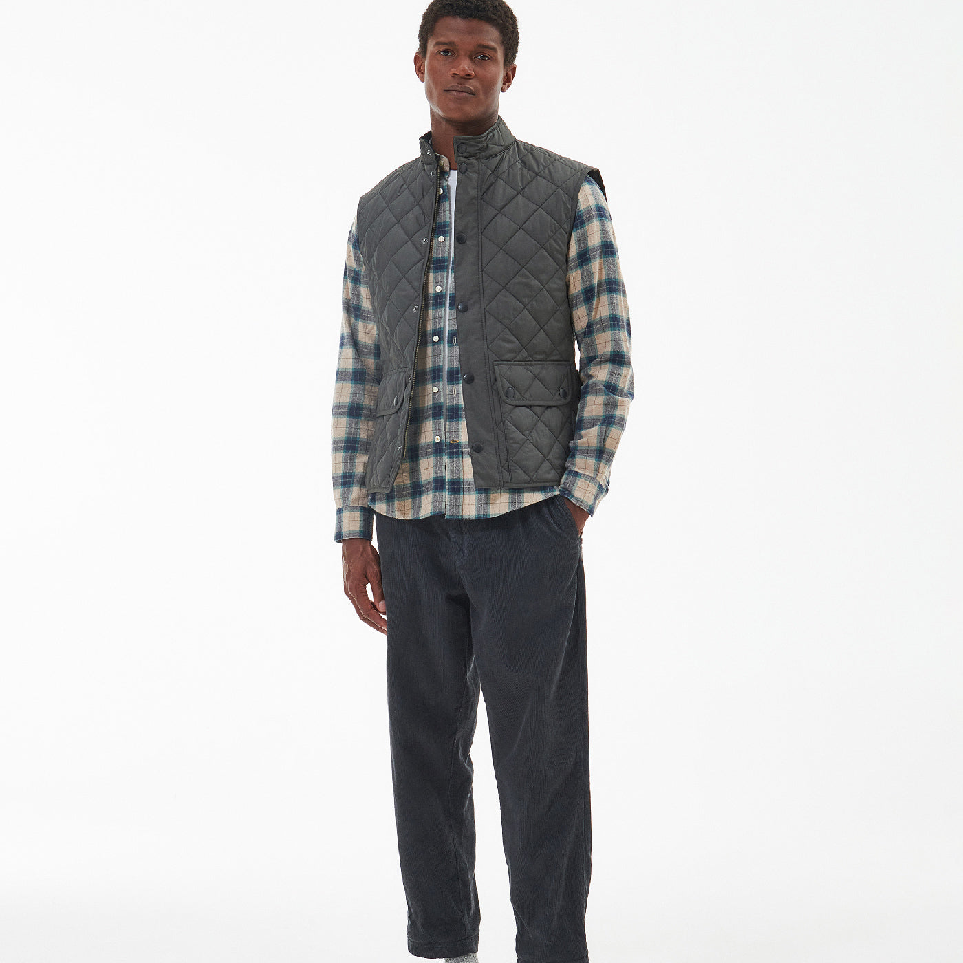 Barbour Lowerdale Gile Charcoa#Color_Charcoa