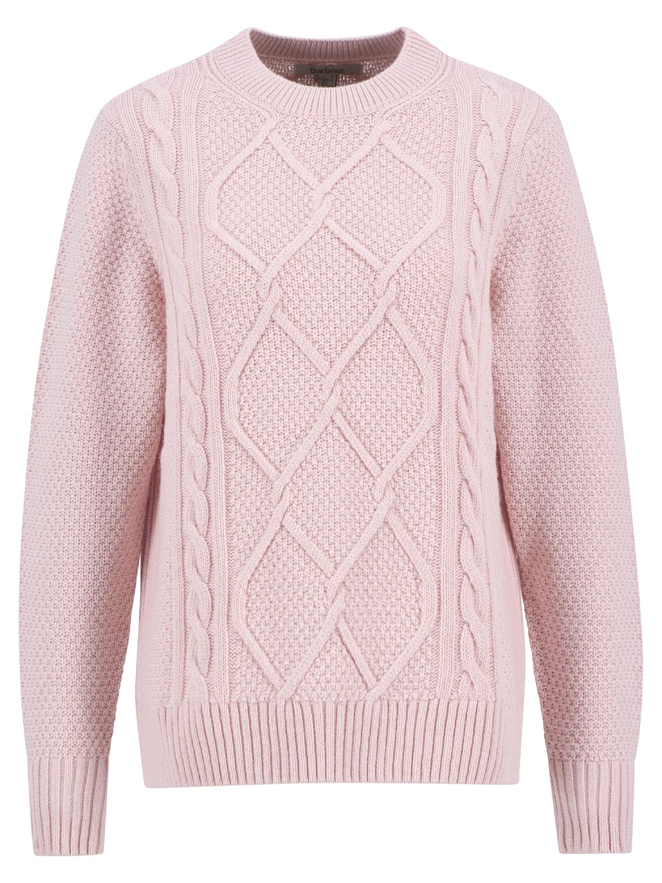 Burne Argyle Crew Neck Jumper Pink#Color_Pink