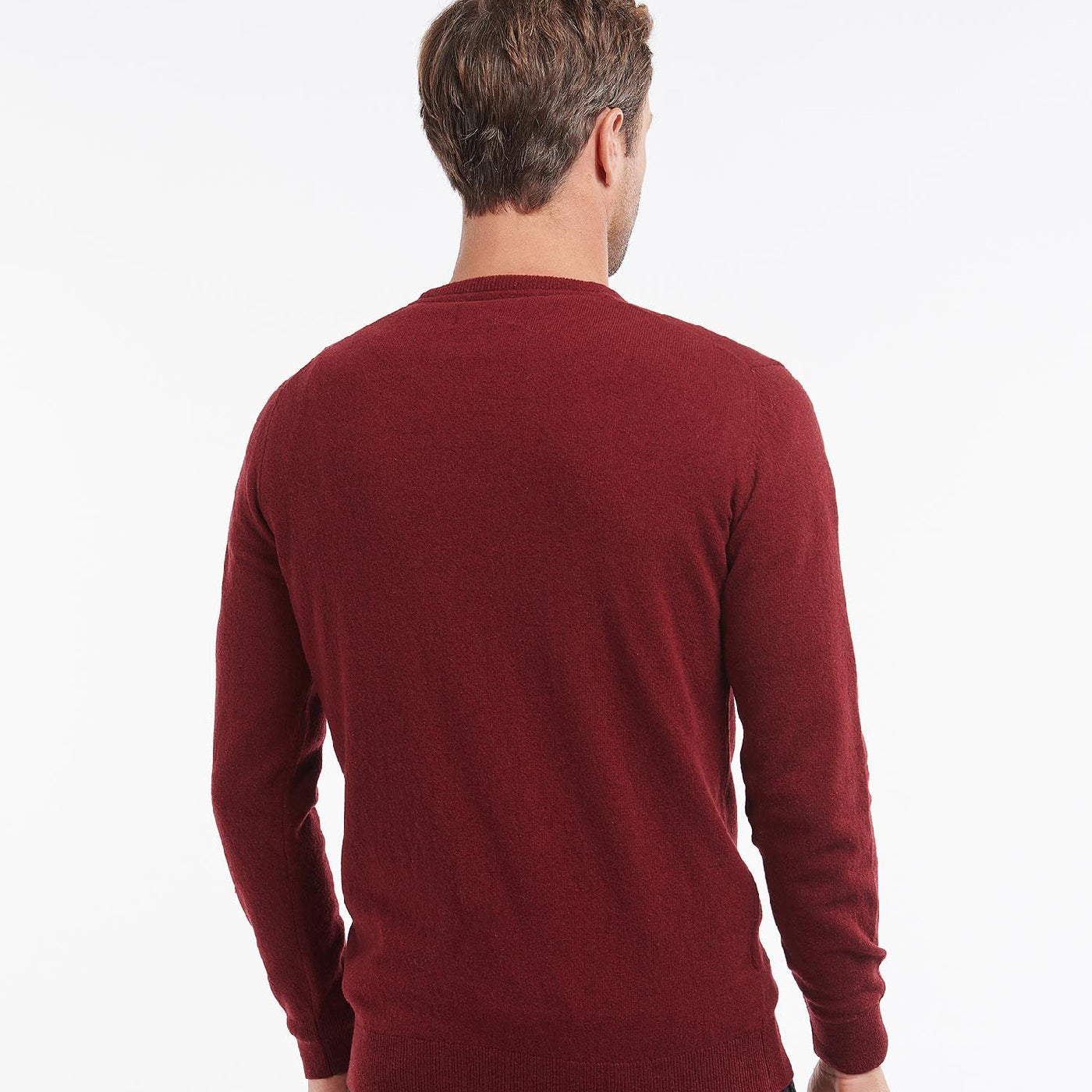 Barbour Ess Lwool Crew Ruby#Color_Ruby