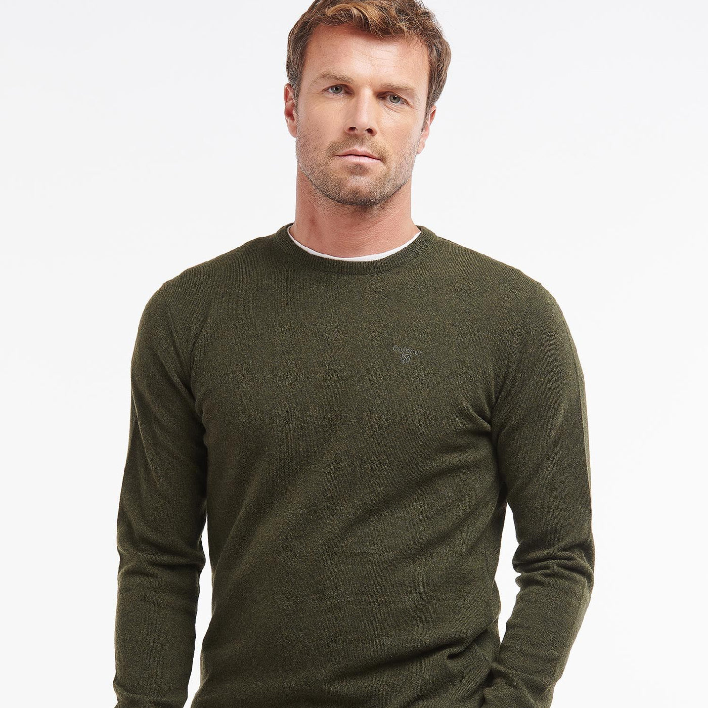 Barbour Ess Lwool Crew Seaweed#Color_Seaweed