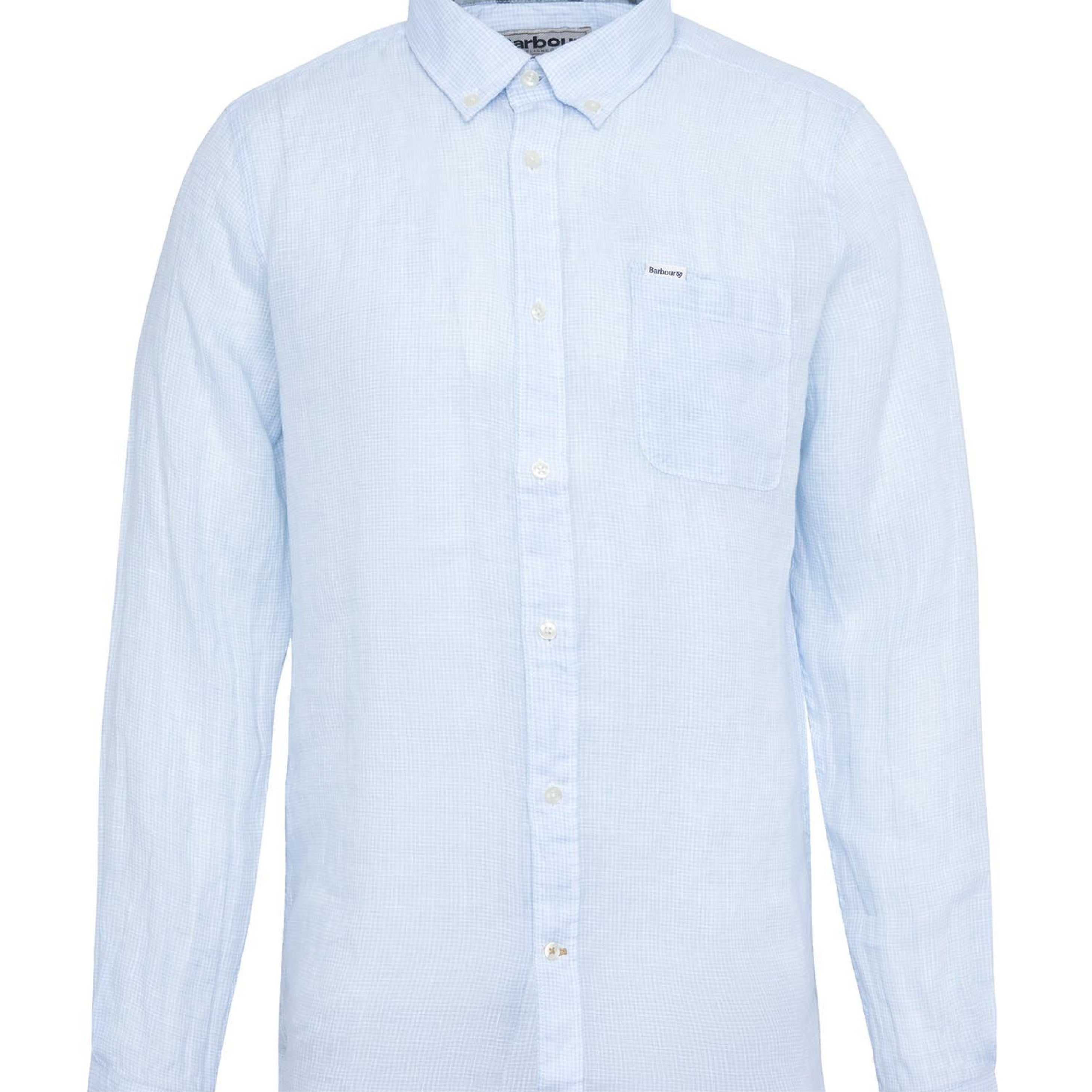 Linton Tailored Long-Sleeved Shirt Ocean Sky#Color_Ocean Sky