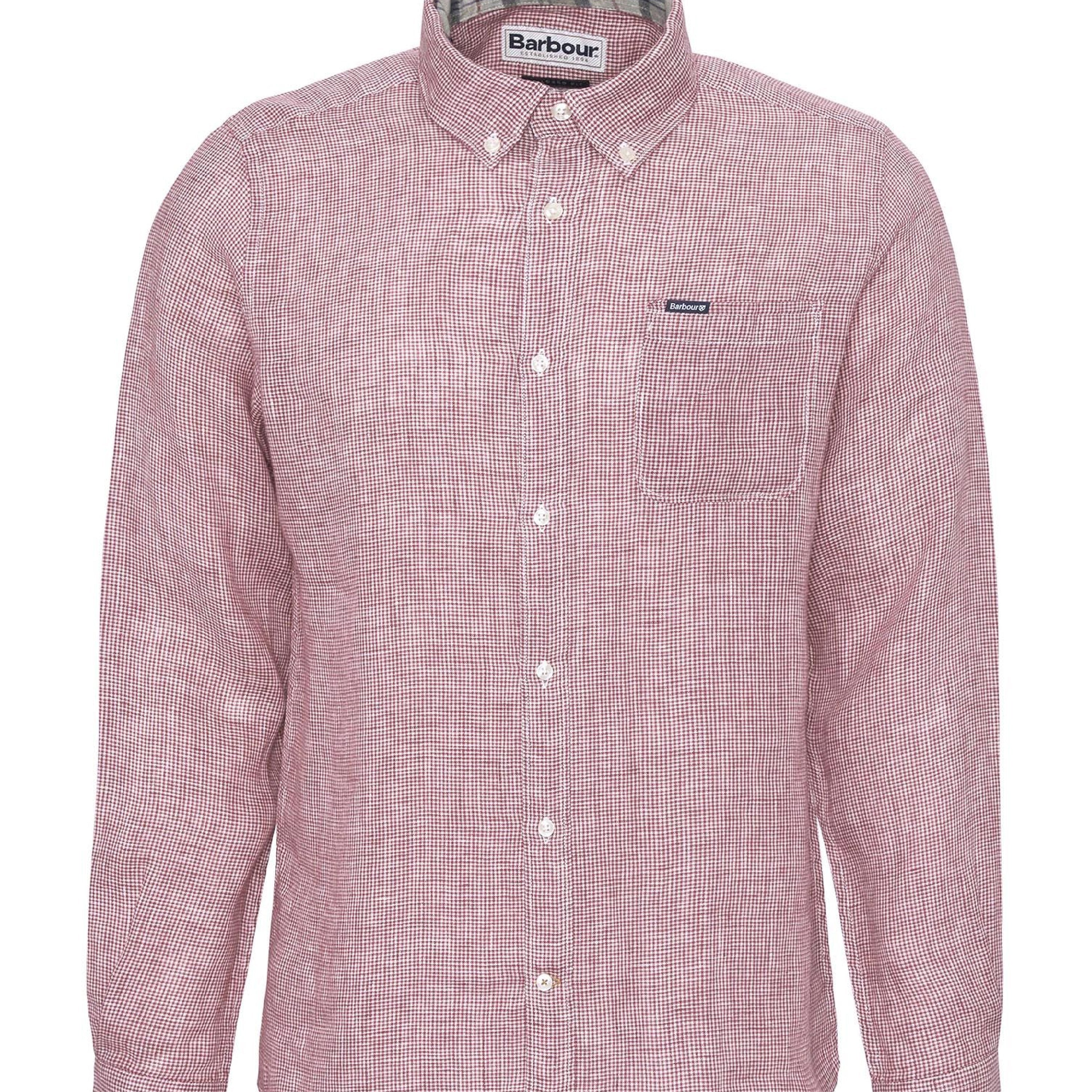 Linton Tailored Long-Sleeved Shirt Red Spice#Color_Red Spice