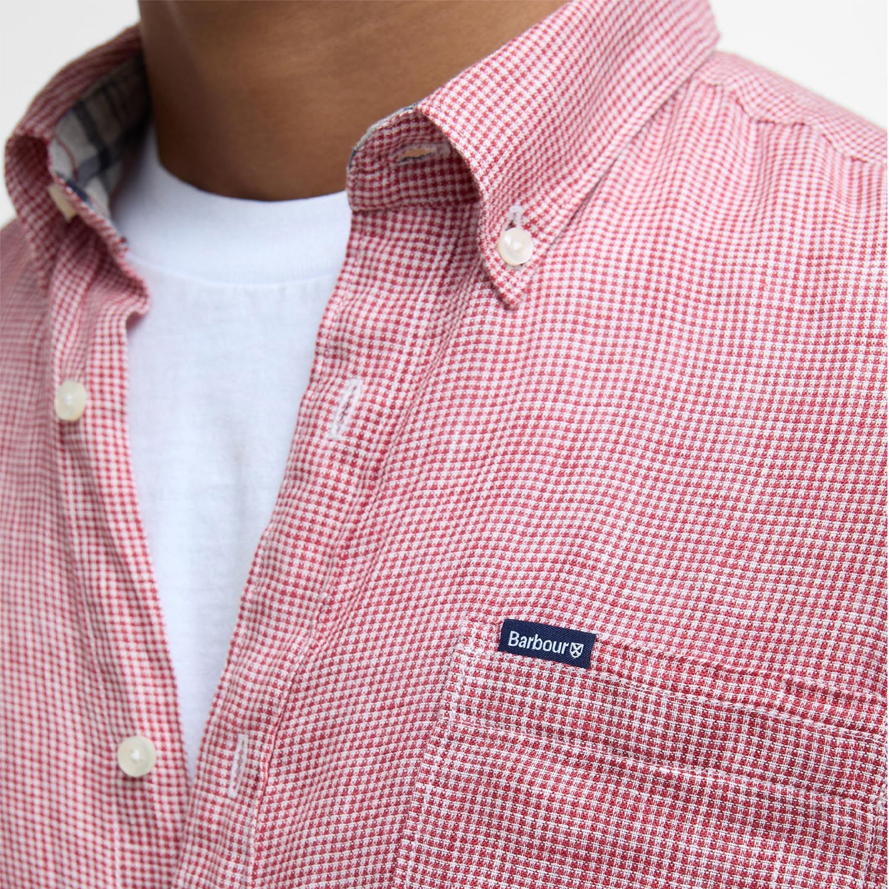 Linton Tailored Long-Sleeved Shirt Red Spice#Color_Red Spice