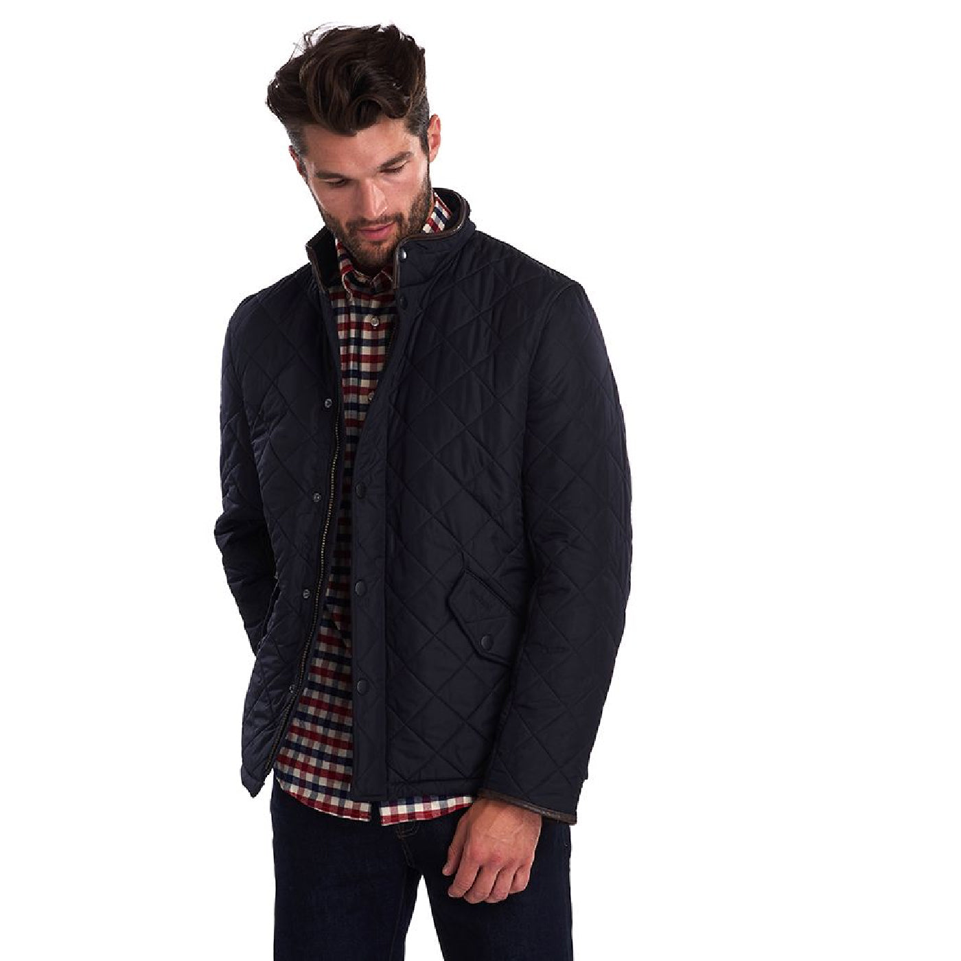 Barbour Powell Quilt Navy#Color_Navy