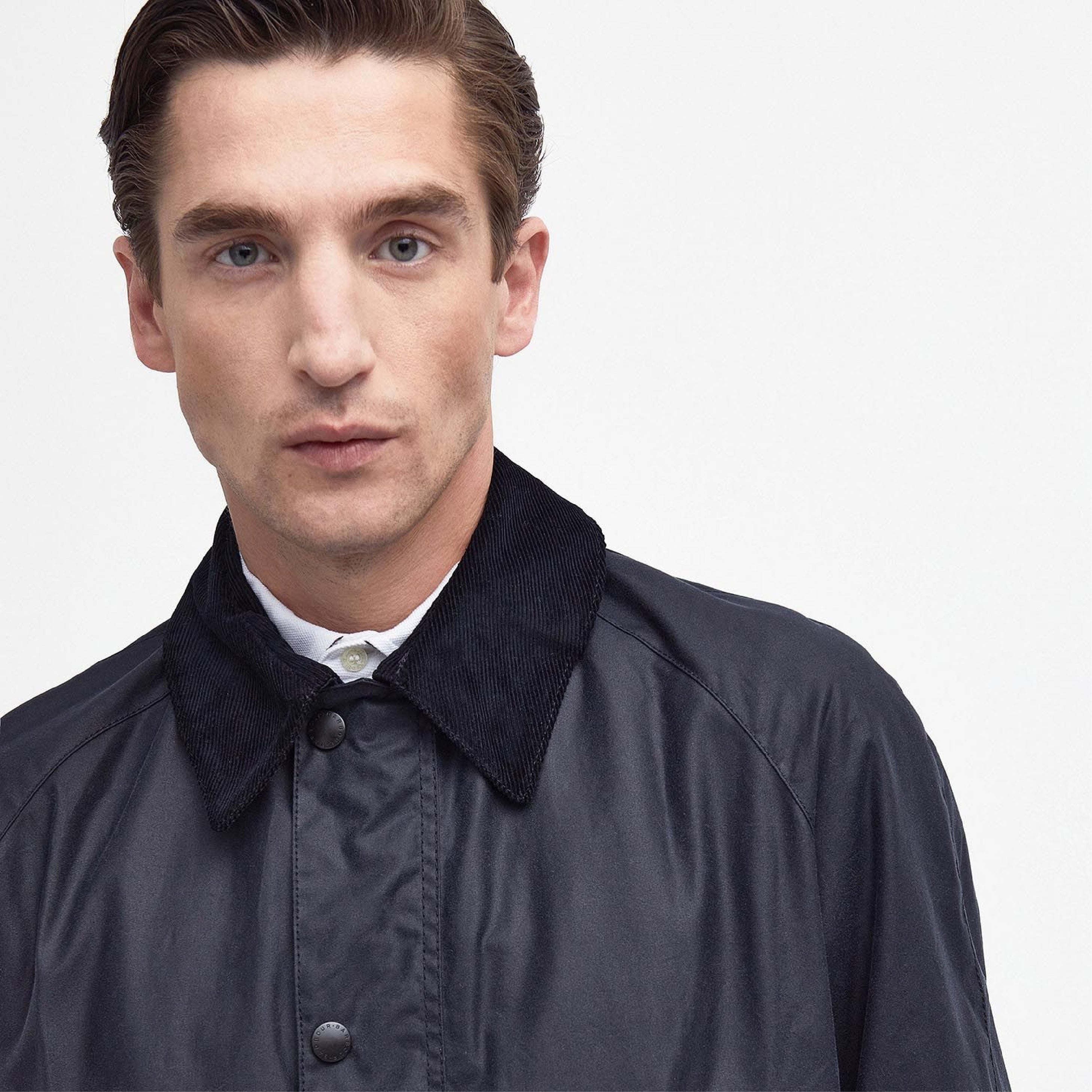 Barbour Ashby Wax Jacket Navy#Color_Navy