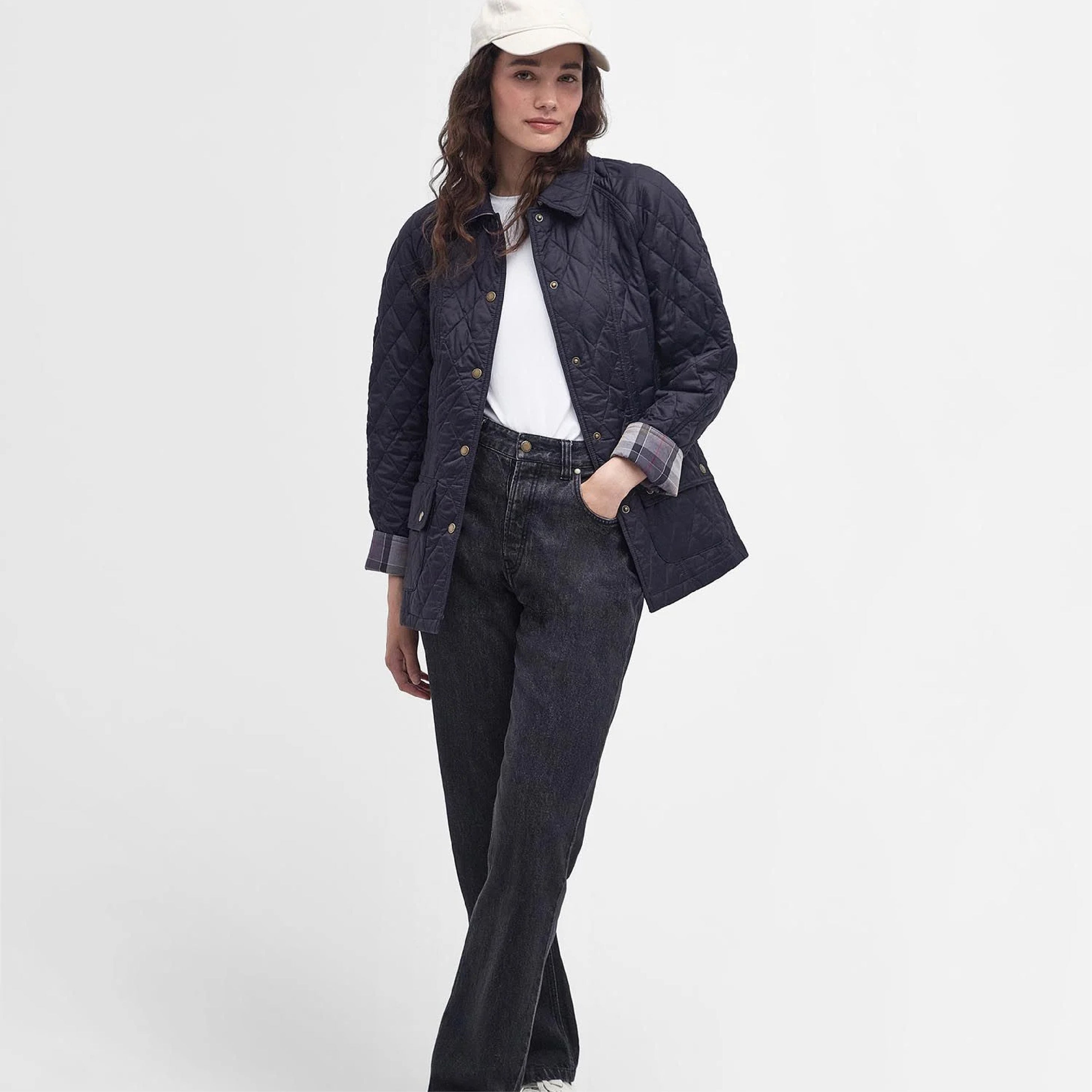 Barbour Beadnell Quilt Navy#Color_Navy