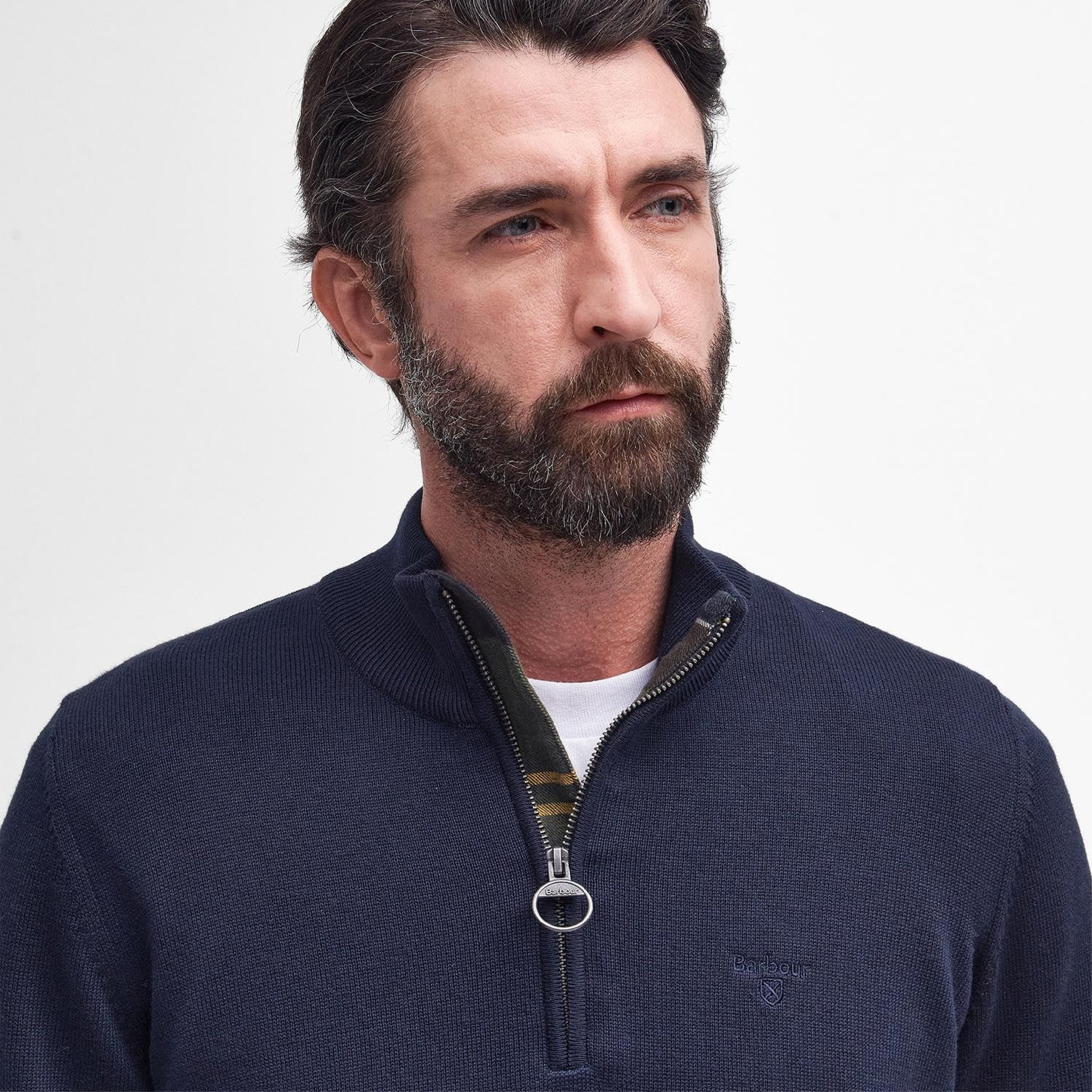 Cotton Half Zip Jumper Navy#Color_Navy