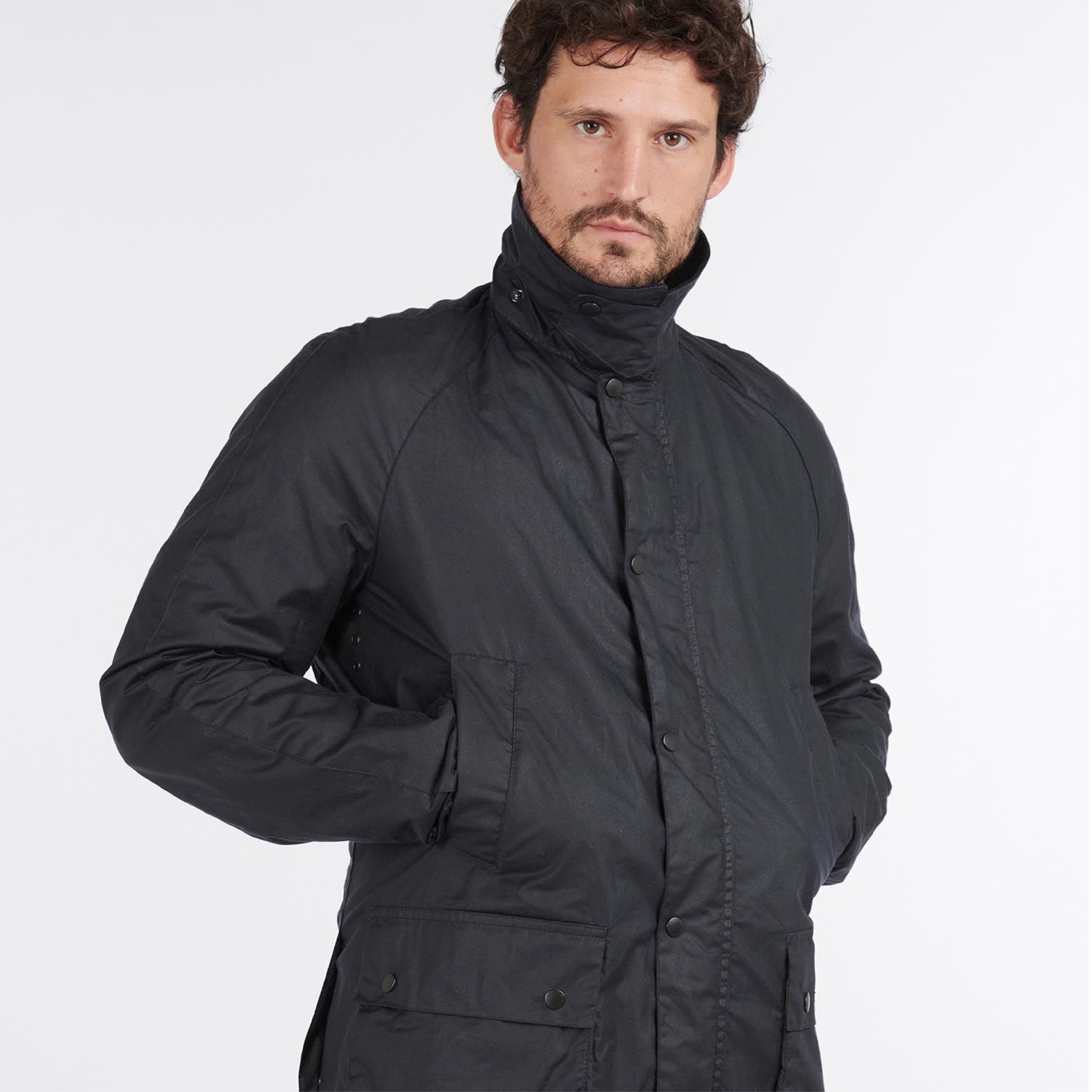 Lightweight Ashby Waxed Jacket Royal Navy#Color_Royal Navy