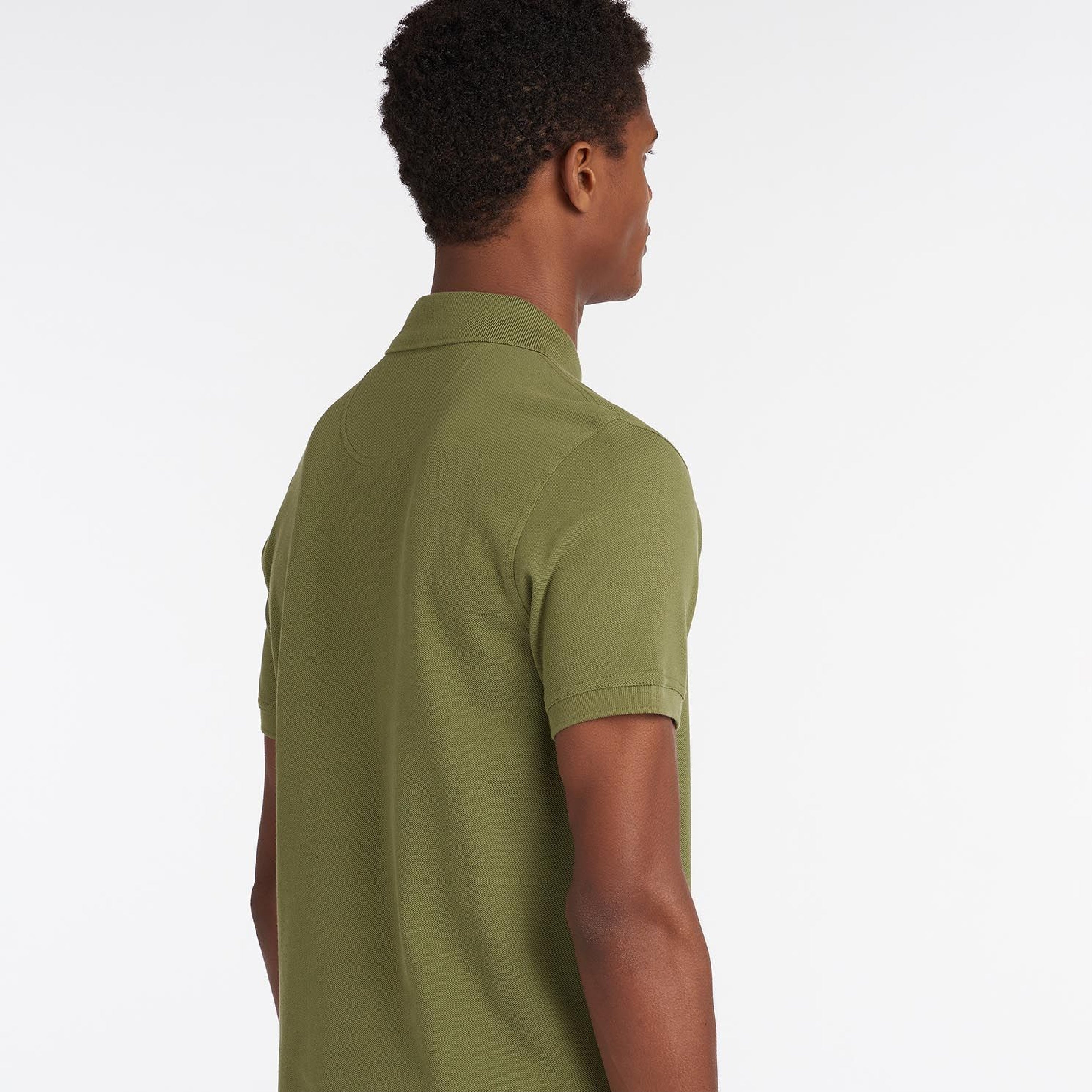 Barbour Tartan Pique Polo Burnt Olive#Color_Burnt Olive