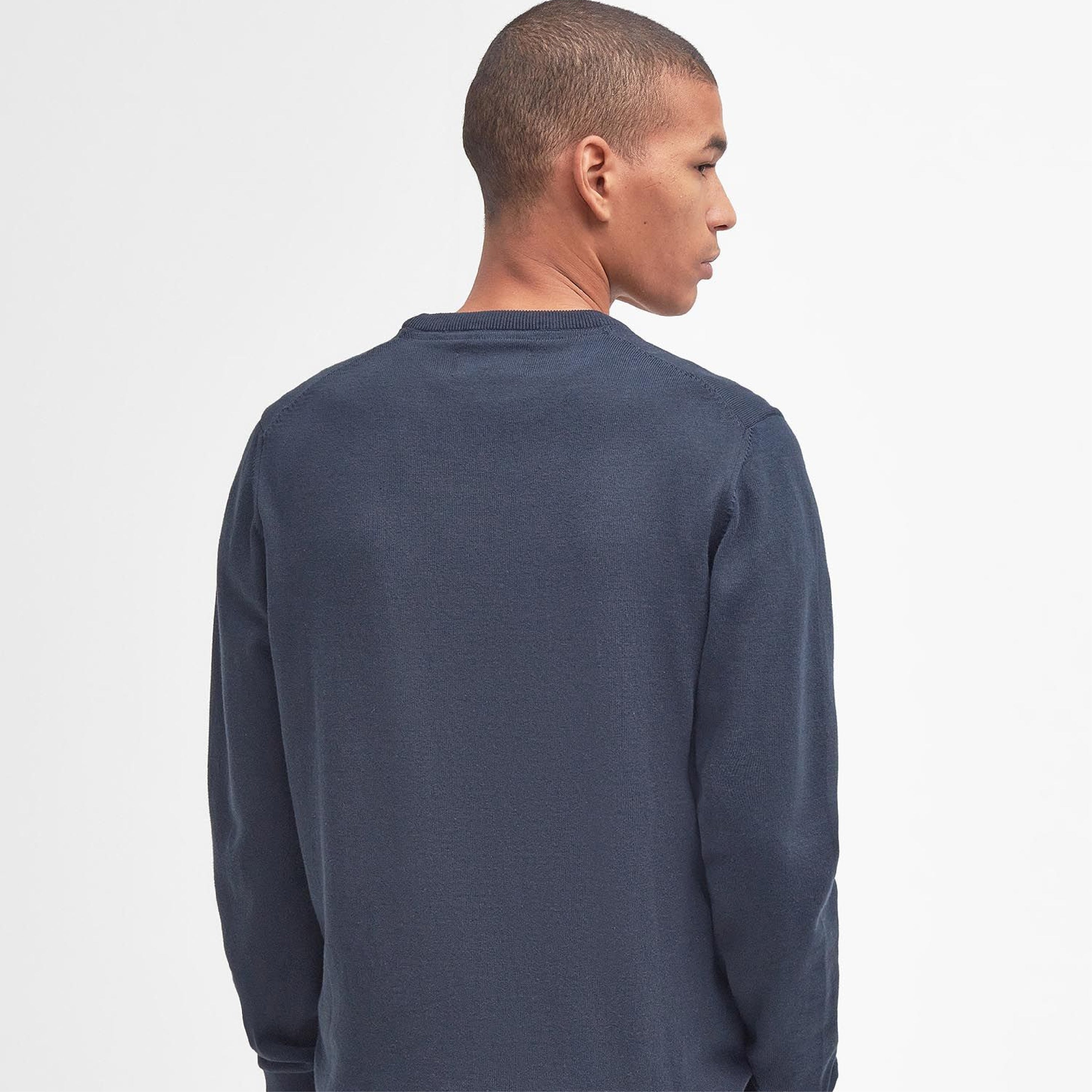 Pima Cotton Crew Neck Navy#Color_Navy
