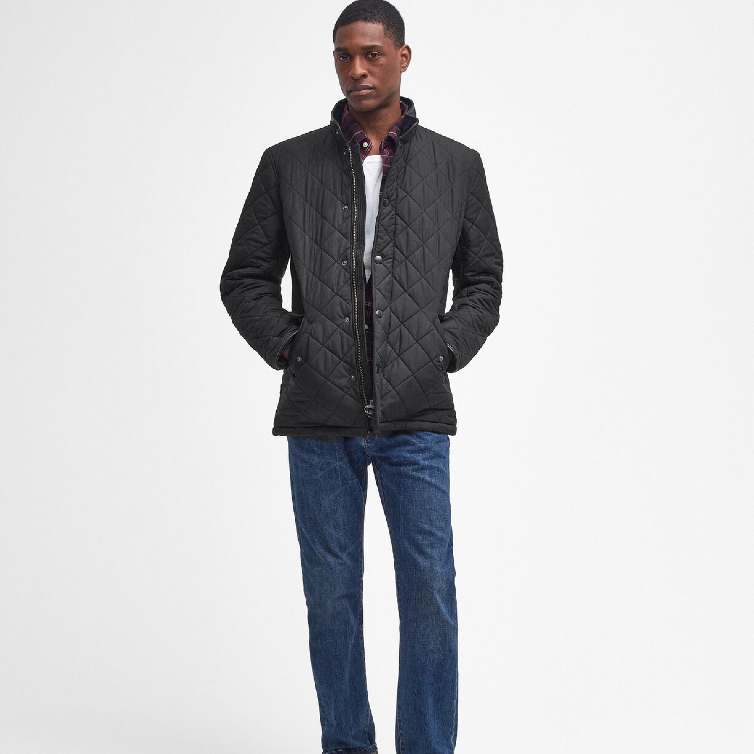 Barbour Powell Quilt Black#Color_Black
