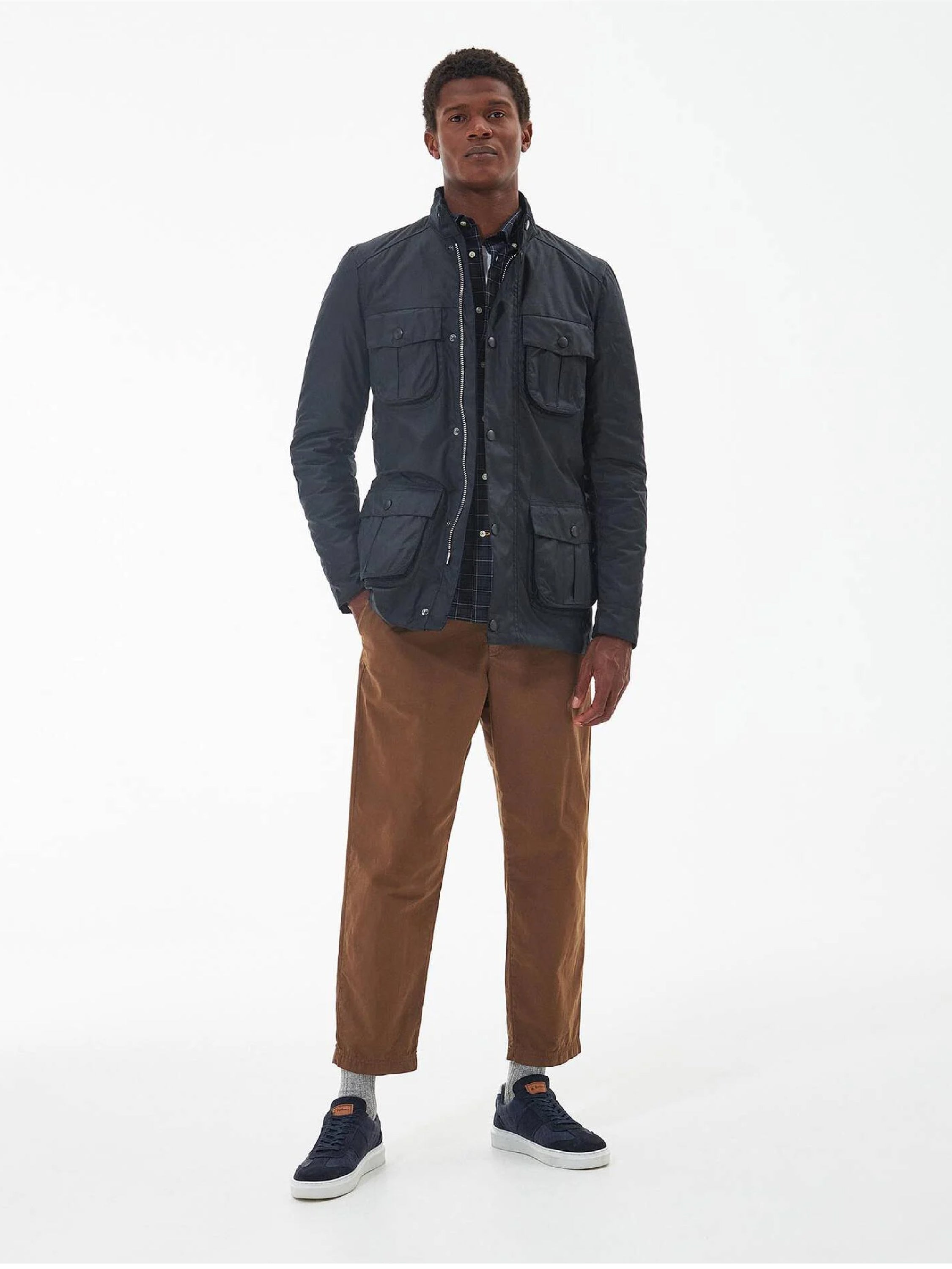 Corbridge Waxed Jacket Navy#Color_Navy