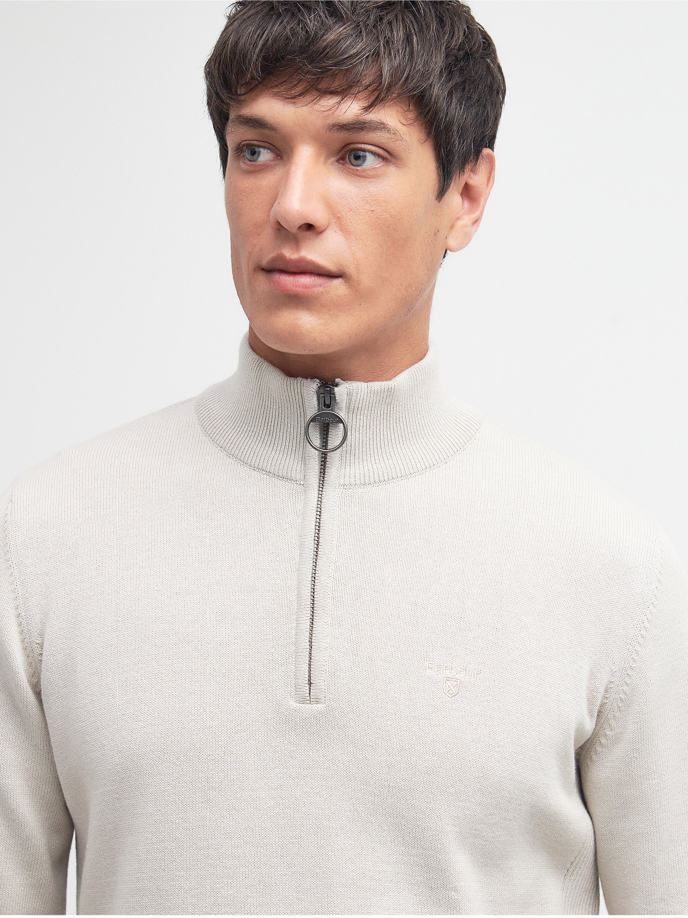 Cotton Quarter-Zip Jumper
