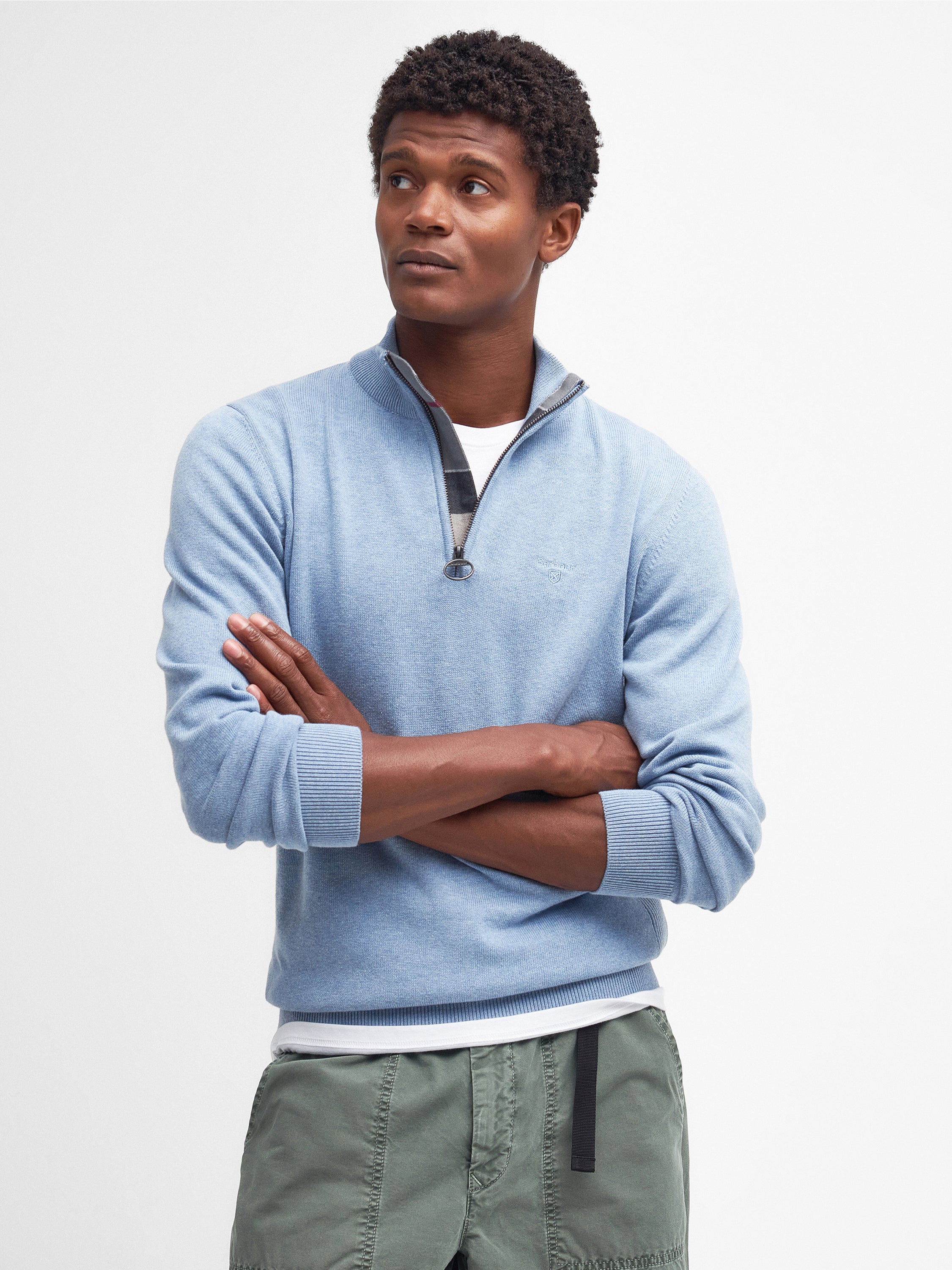 Cotton Quarter-Zip Jumper