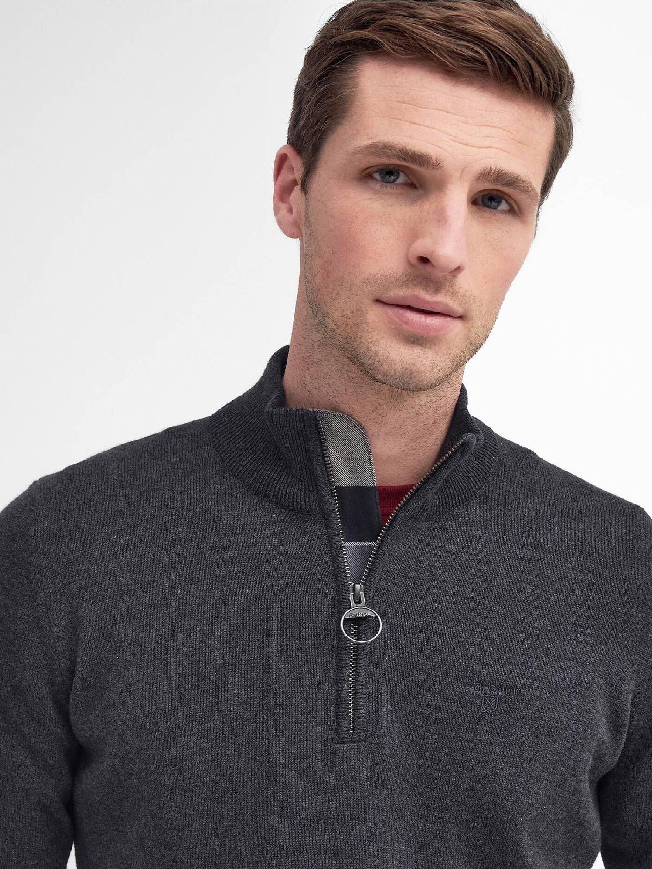 Cotton Quarter-Zip Jumper