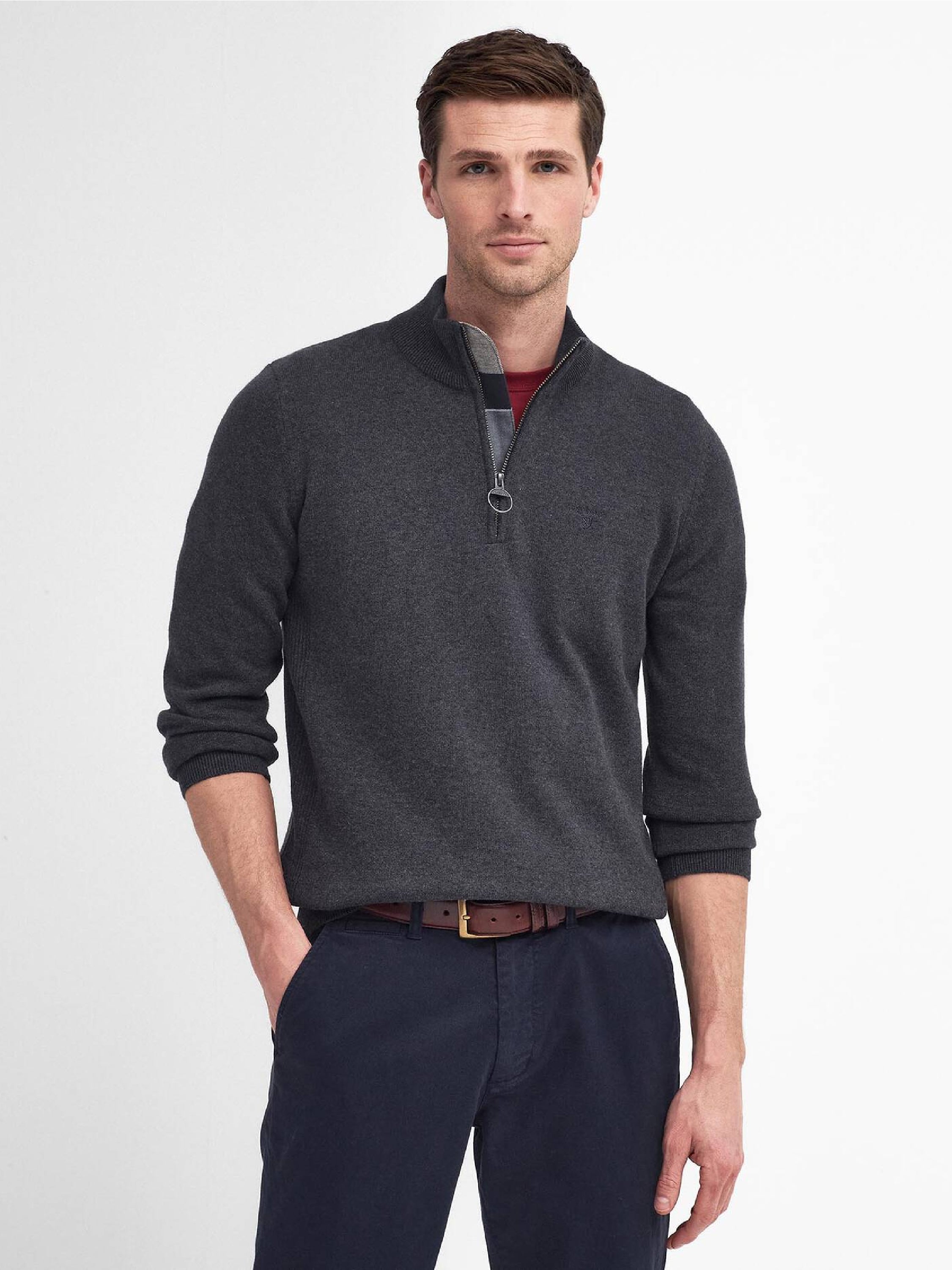 Cotton Quarter-Zip Jumper