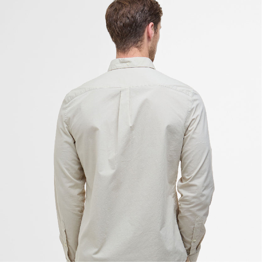 Garment Dyed Tailored Long-Sleeved Shirt Oatmel#Color_Oatmel